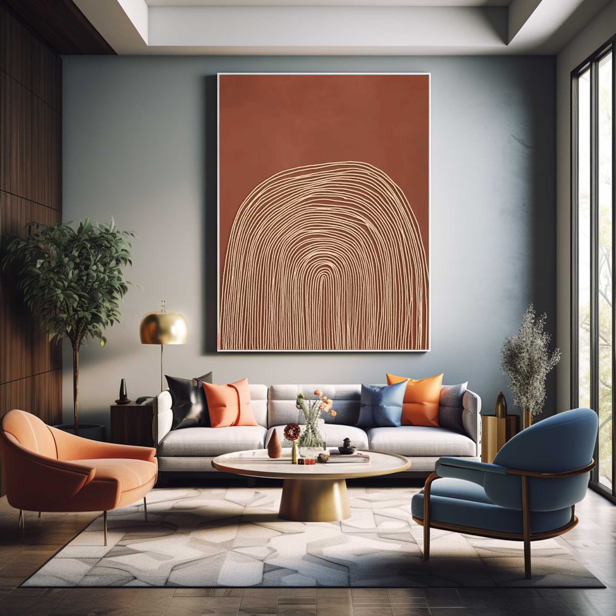 Abstract Canvas Art AB403 - Neutralighting