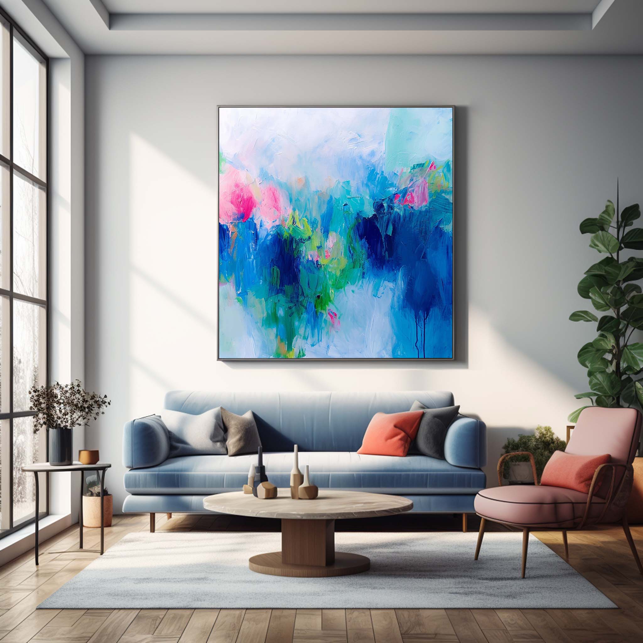 Wall Art Serene Calm Playful Modern Abstract