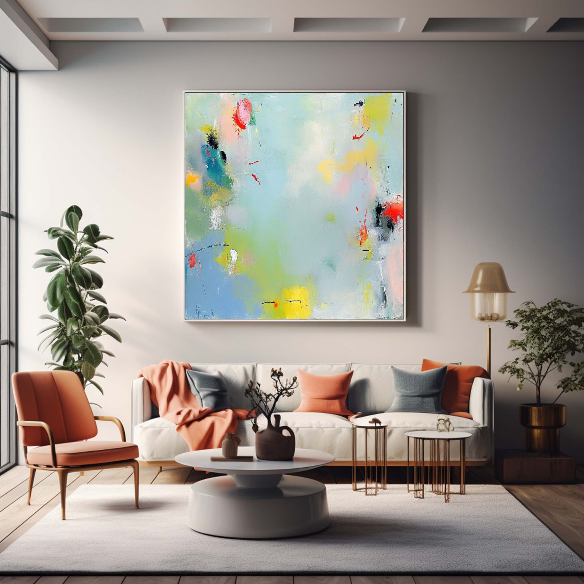 Wall Art Contemporary Abstract Impasto Pop