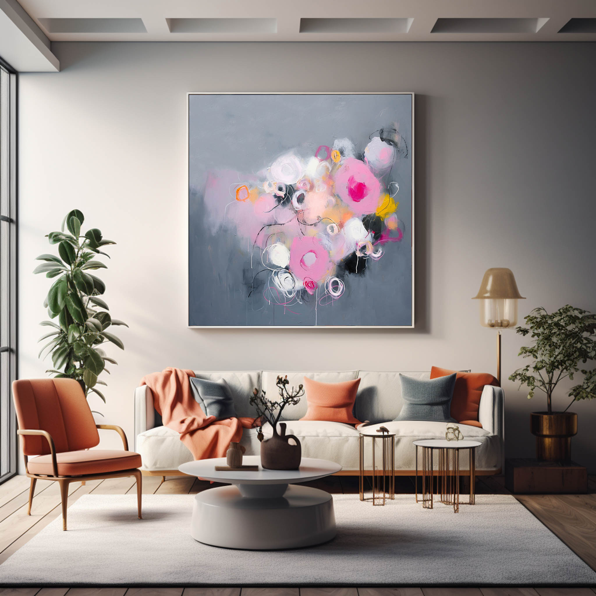 Wall Art Edgy Grungy Colorful Abstract Pop