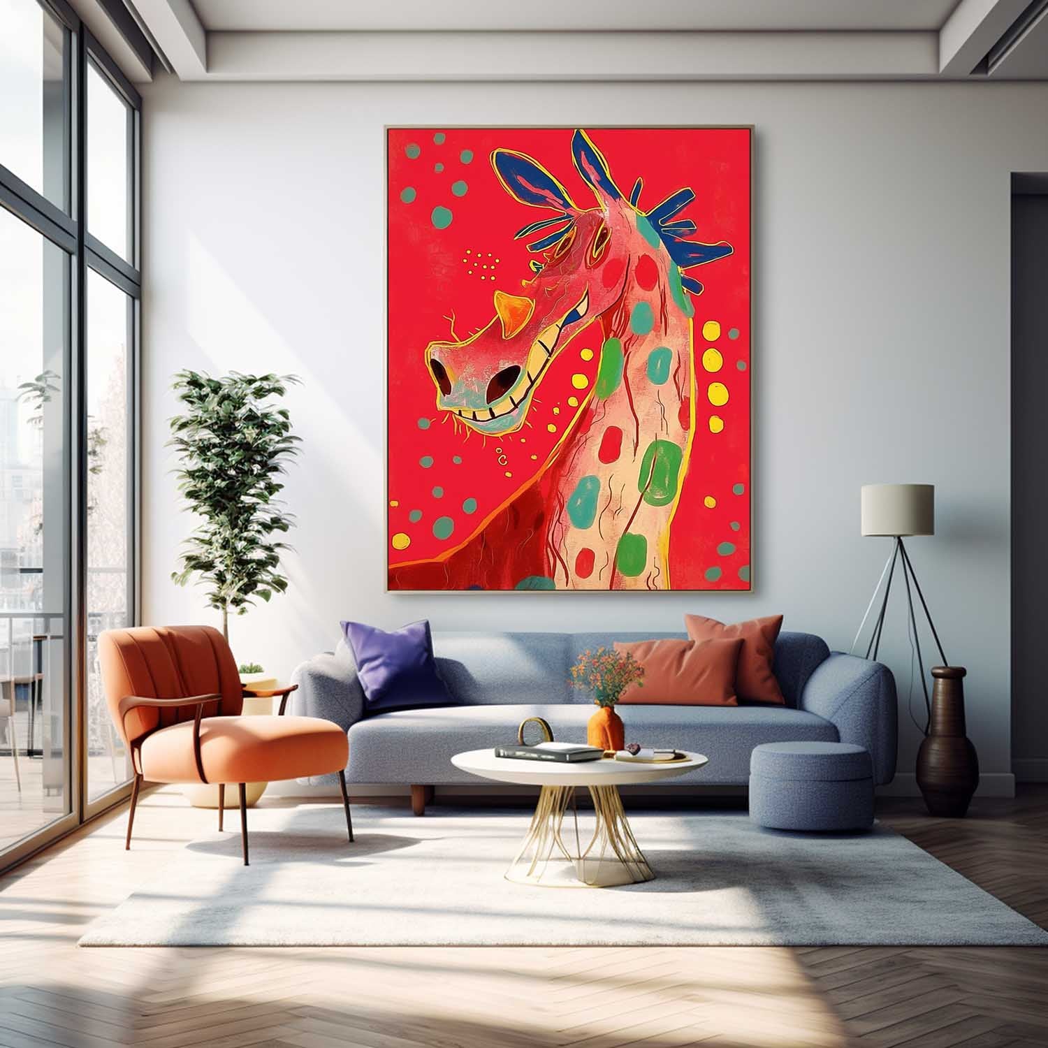 Wall Art Animal Neo-Pop Art Playful Horse