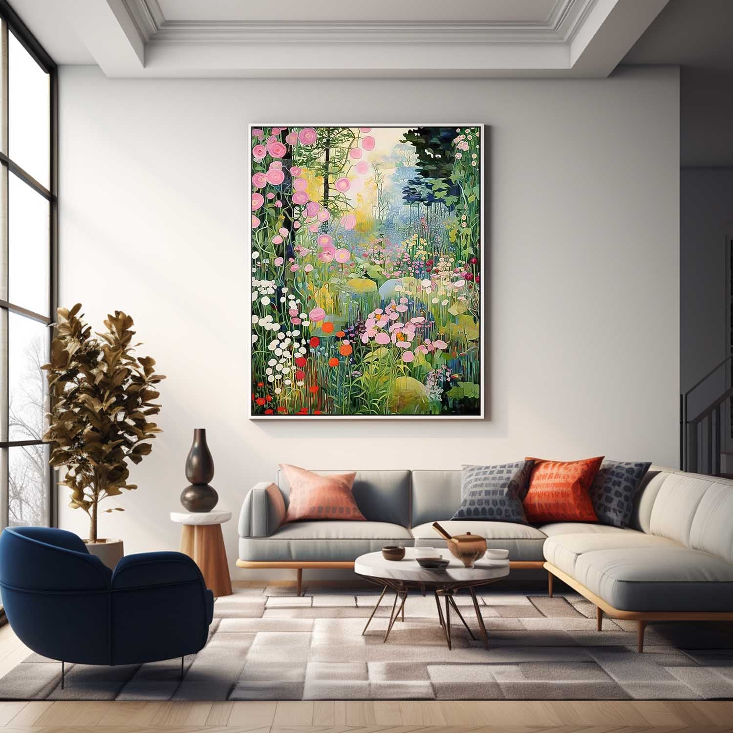 Wall Art Flower Contemporary Painterly Serene Nature