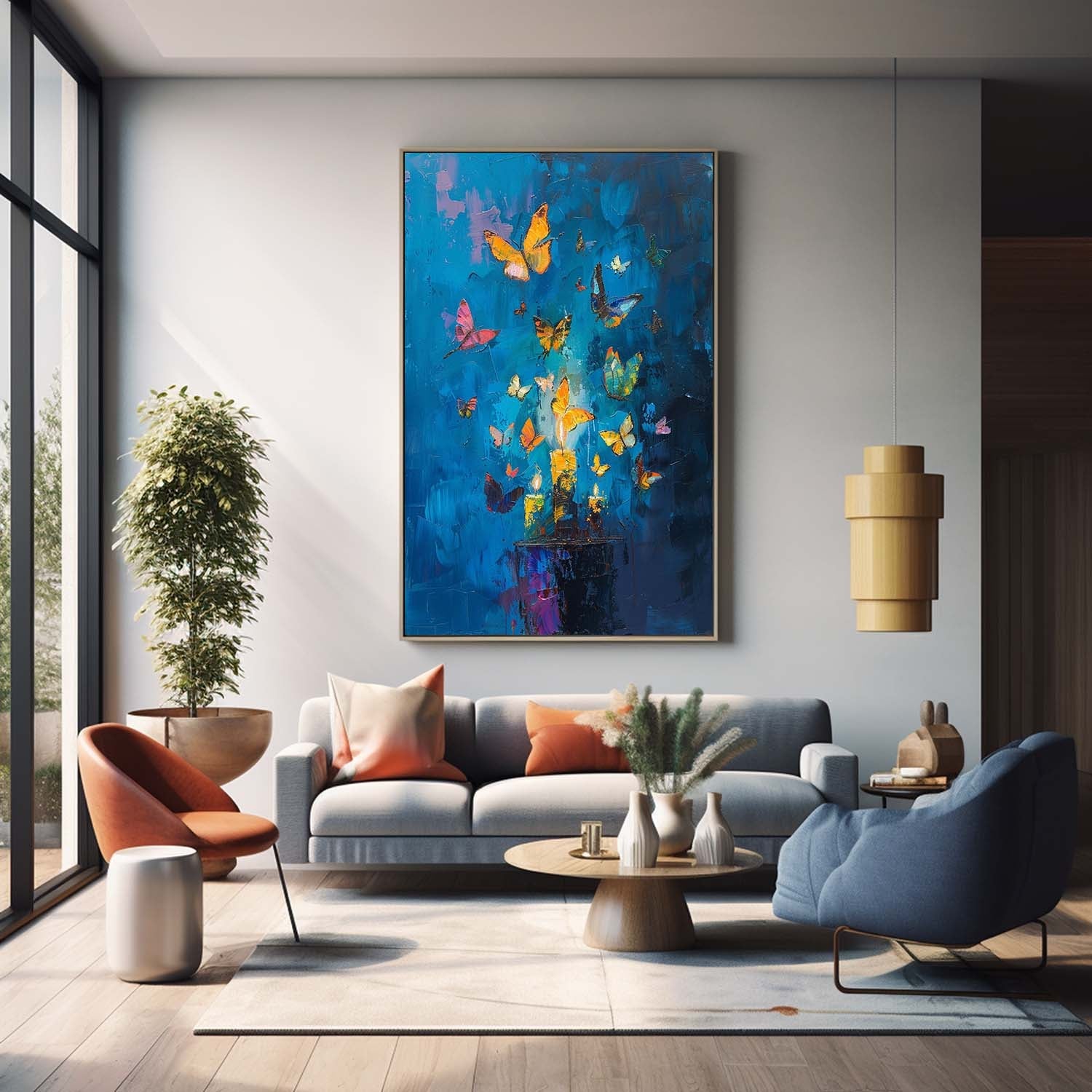 Wall Art Abstract Contemporary Warm Painterly