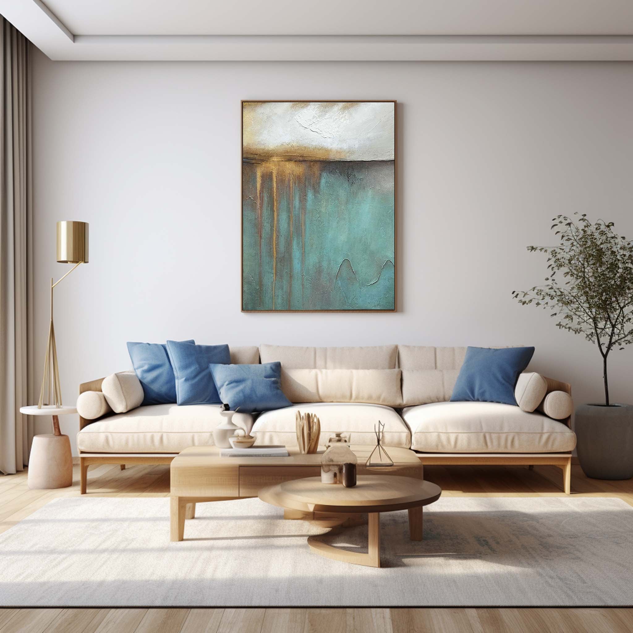 Abstract Canvas Art AB399 - Neutralighting