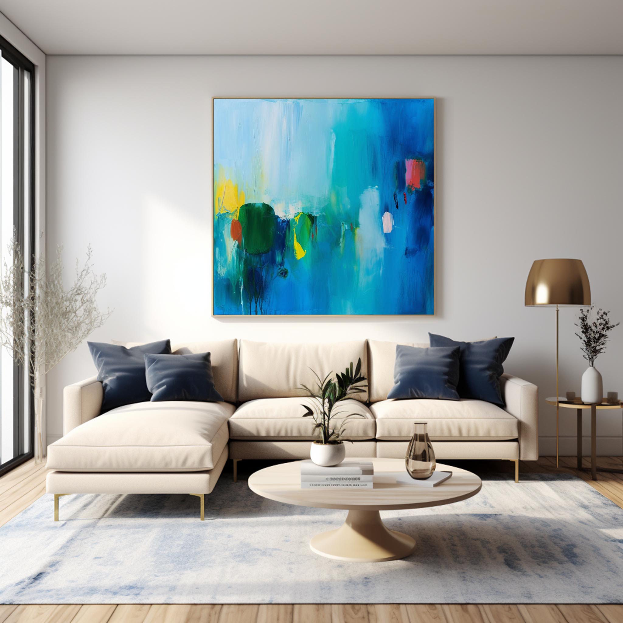 Wall Art Abstract Modern Atmosphere Painterly