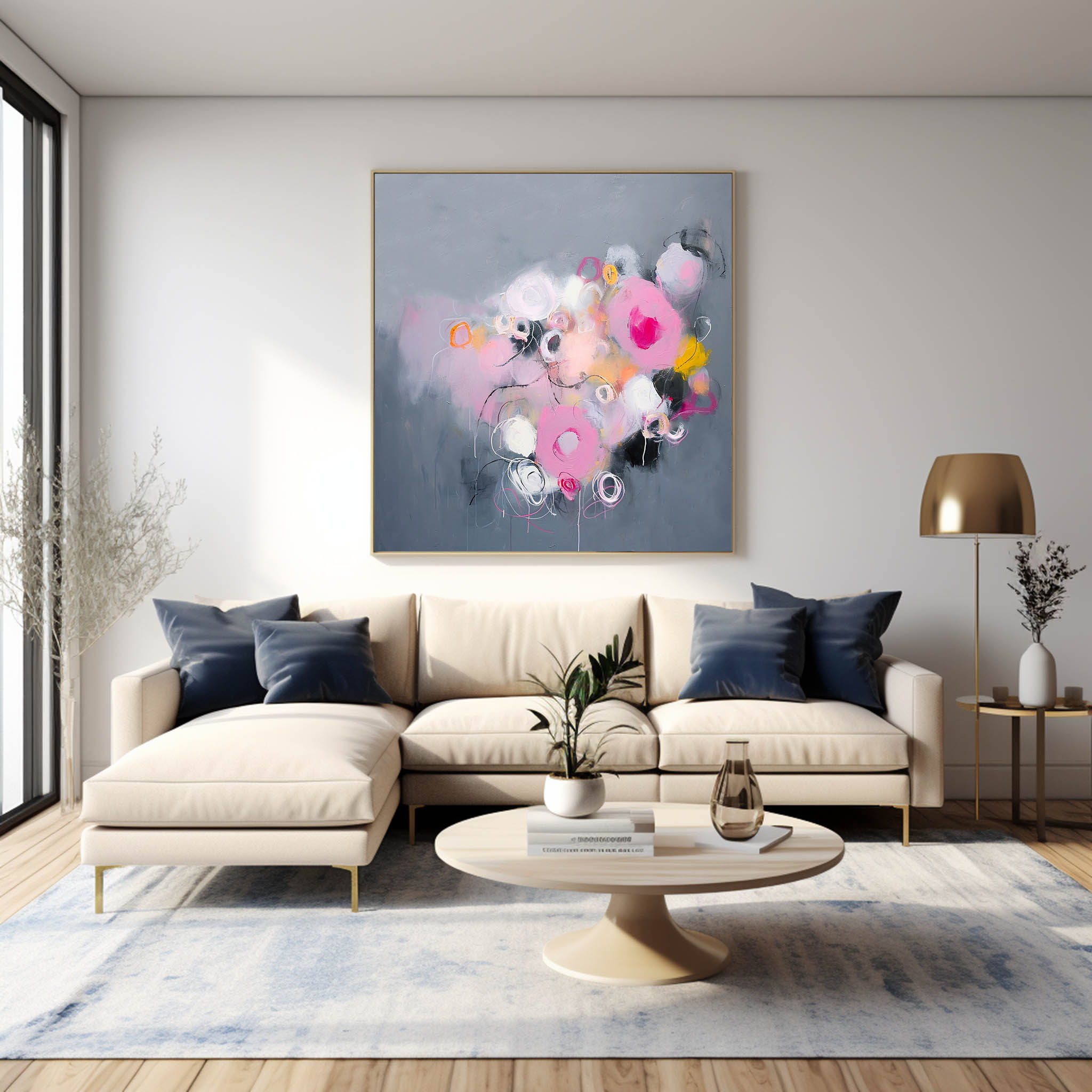 Wall Art Edgy Grungy Colorful Abstract Pop