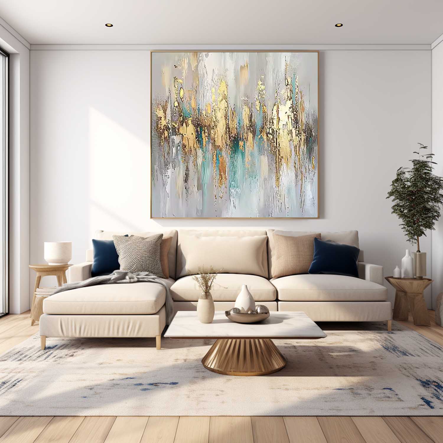 Wall Art Impasto Abstract Modern Painterly Scene