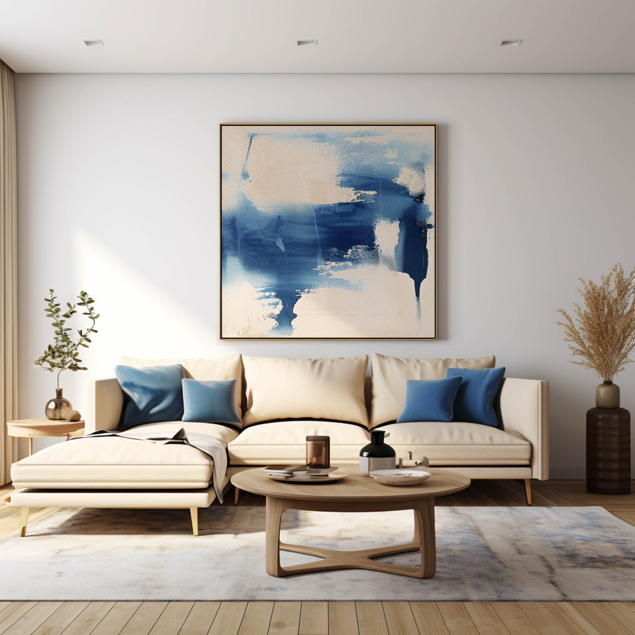 Wall Art Elegant Cool Tone Abstract Nature