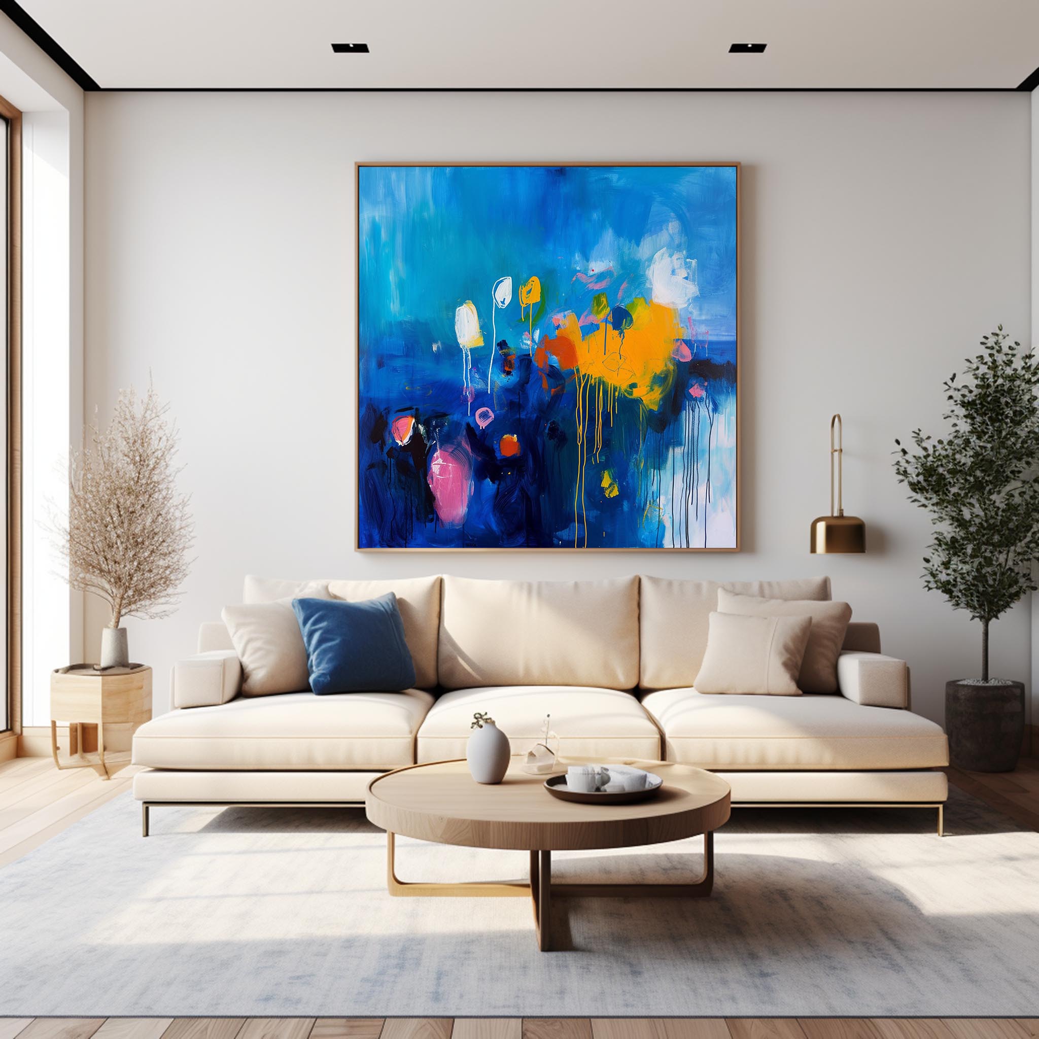 Wall Art Abstract Serene Calm Coastal Atmosphere