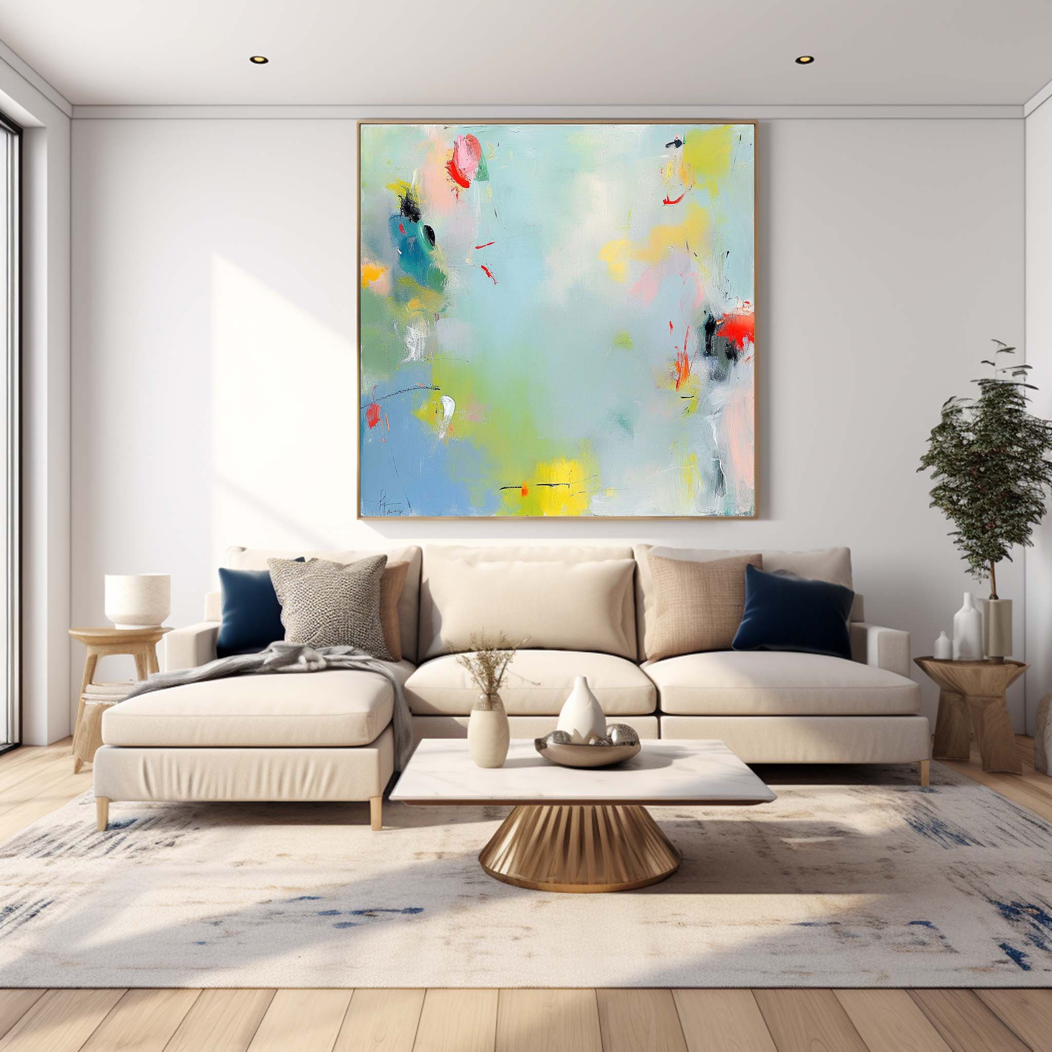 Wall Art Contemporary Abstract Impasto Pop