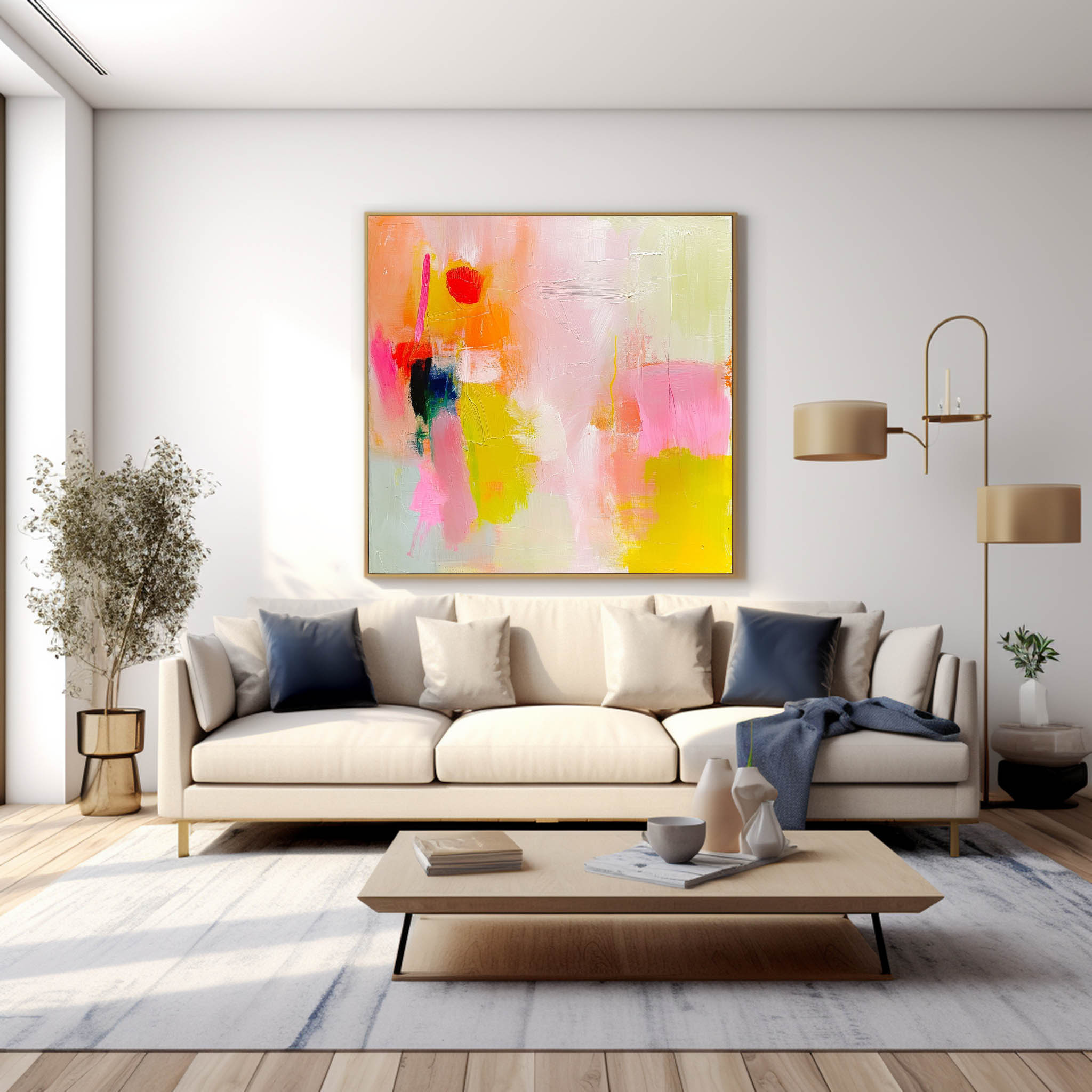 Wall Art Watercolor Wash Abstract Modern Nature