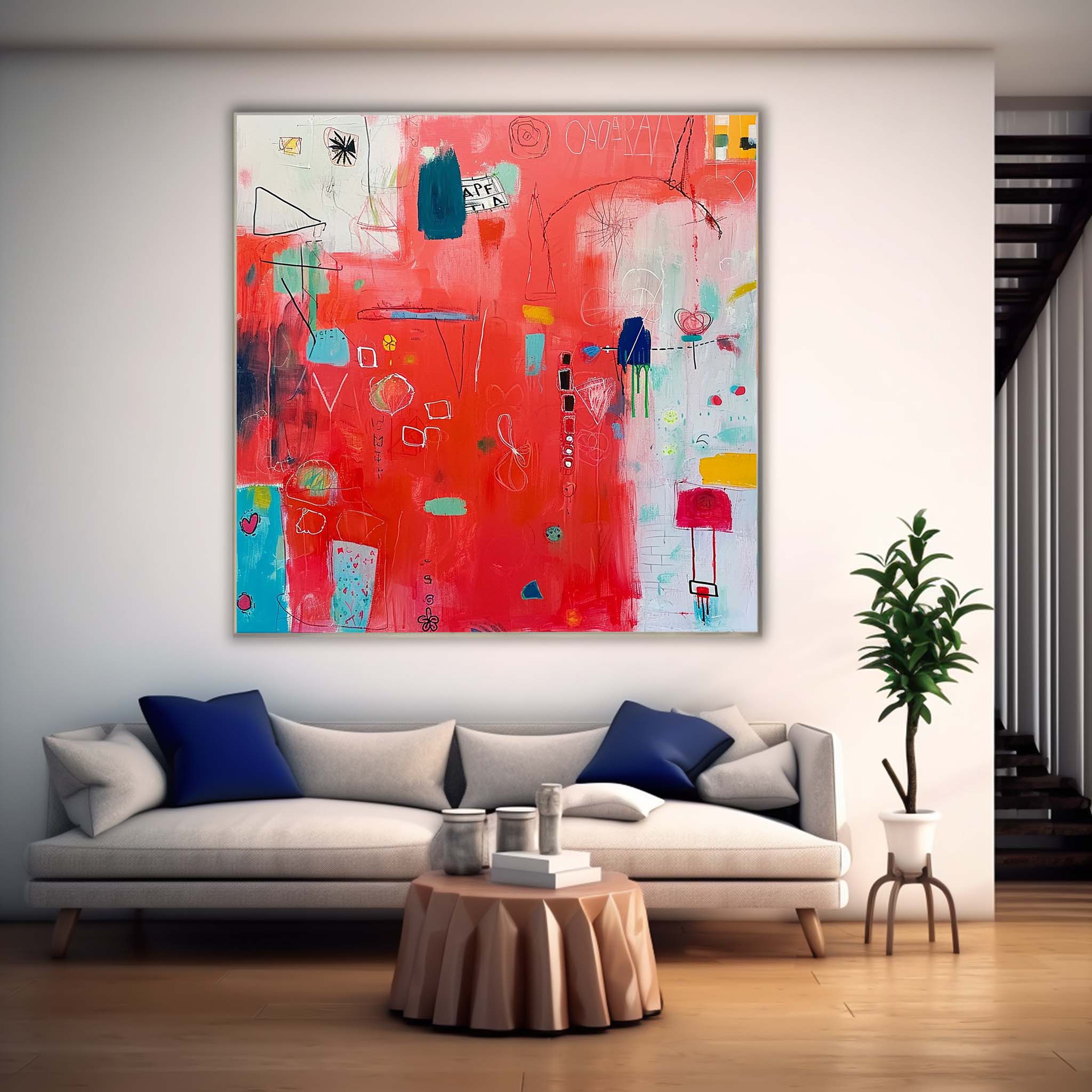 Wall Art Abstract Energetic Quirky Modern