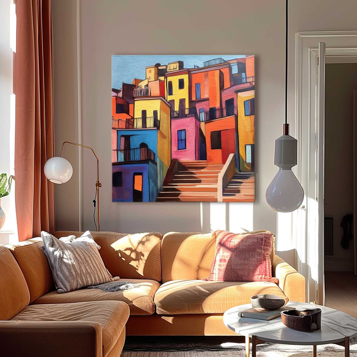 Wall Art Architecture Bright Cheerful Mediterranean
