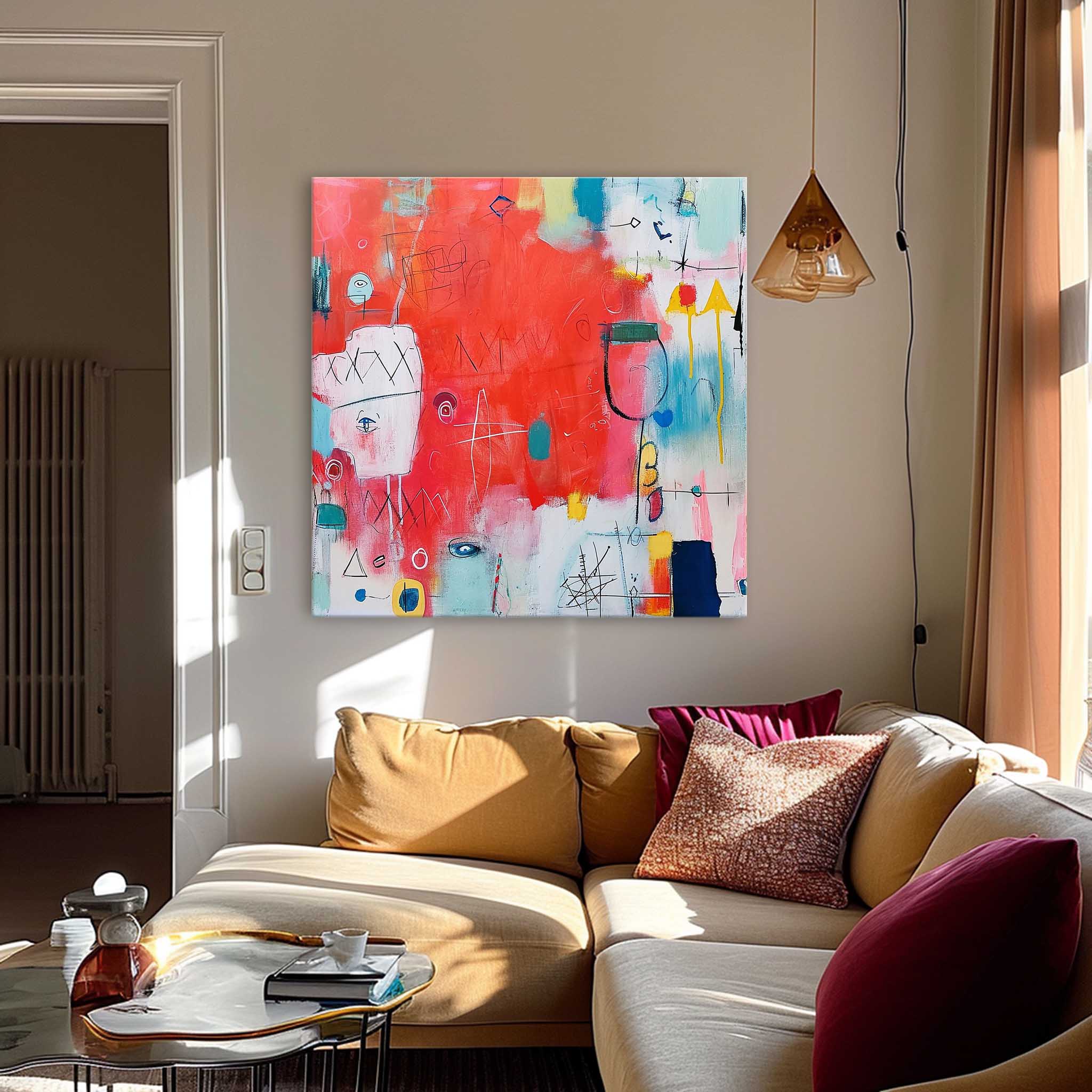 Wall Art Dense Symbolic Abstract Naive