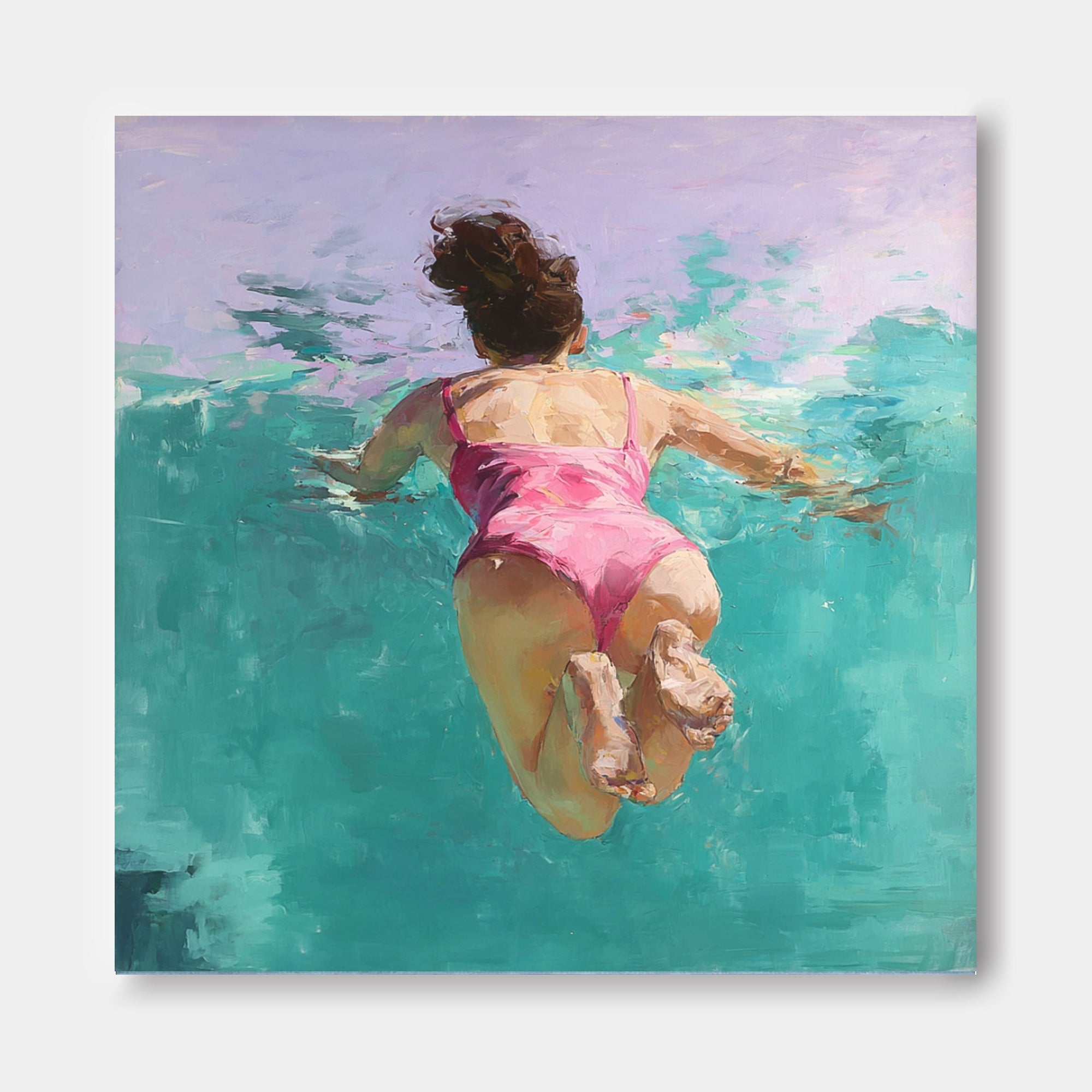 Wall Art People Impressionist Underwater