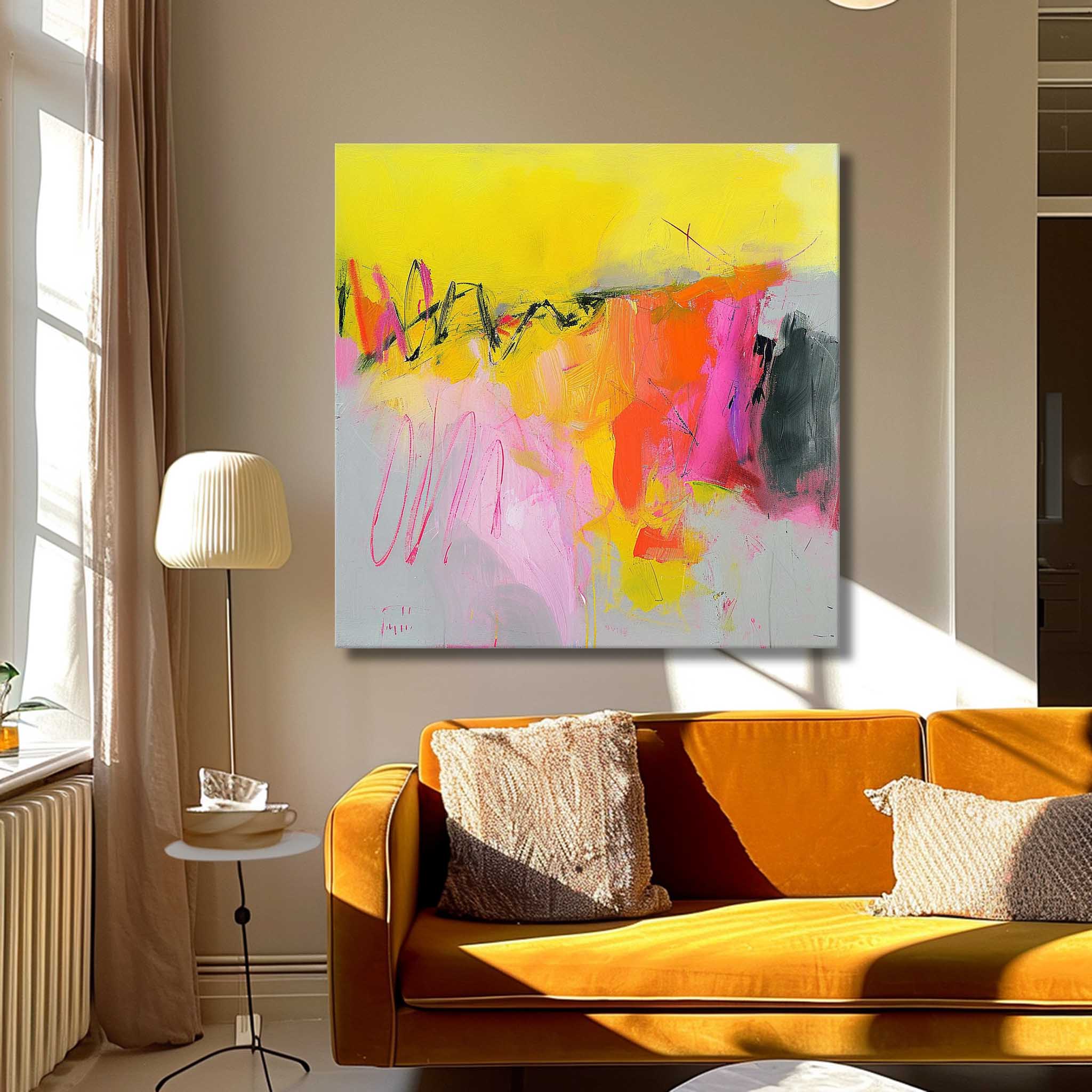 Wall Art Abstract Vibrant Block Dynamic