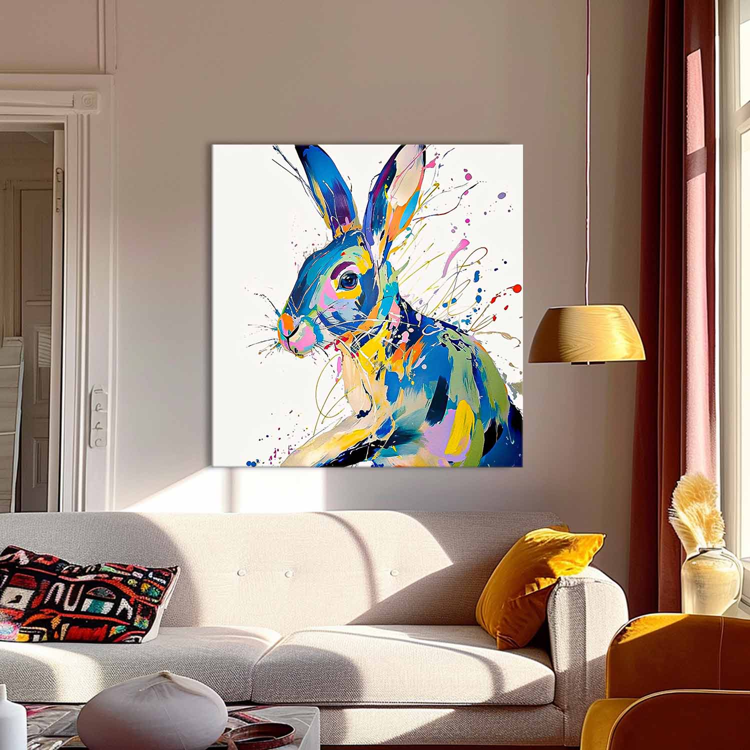 Wall Art Animal Vibrant Playful Cute