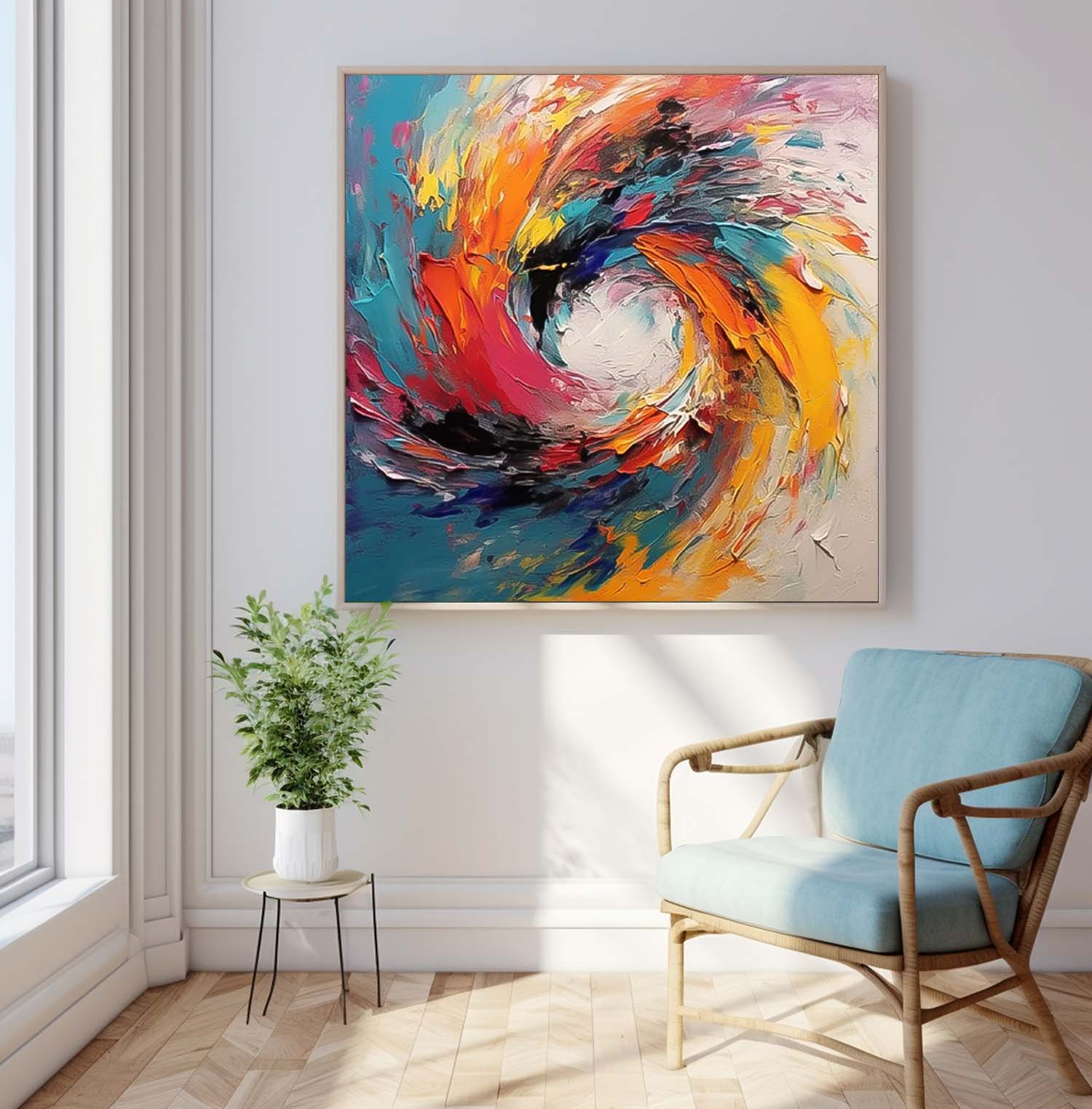 Wall Art Modern Abstract Impasto Cheerful