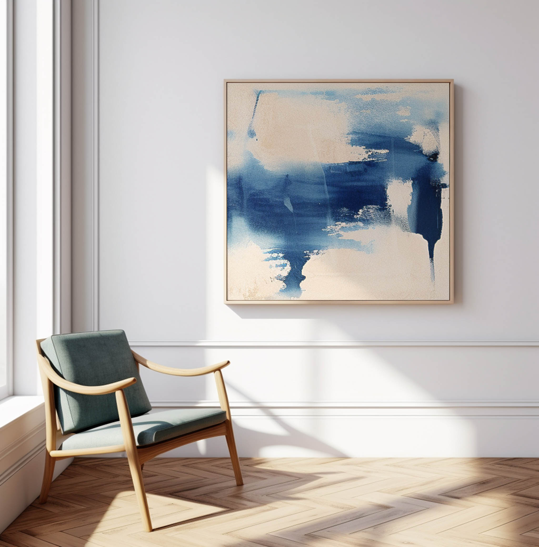 Wall Art Elegant Cool Tone Abstract Nature