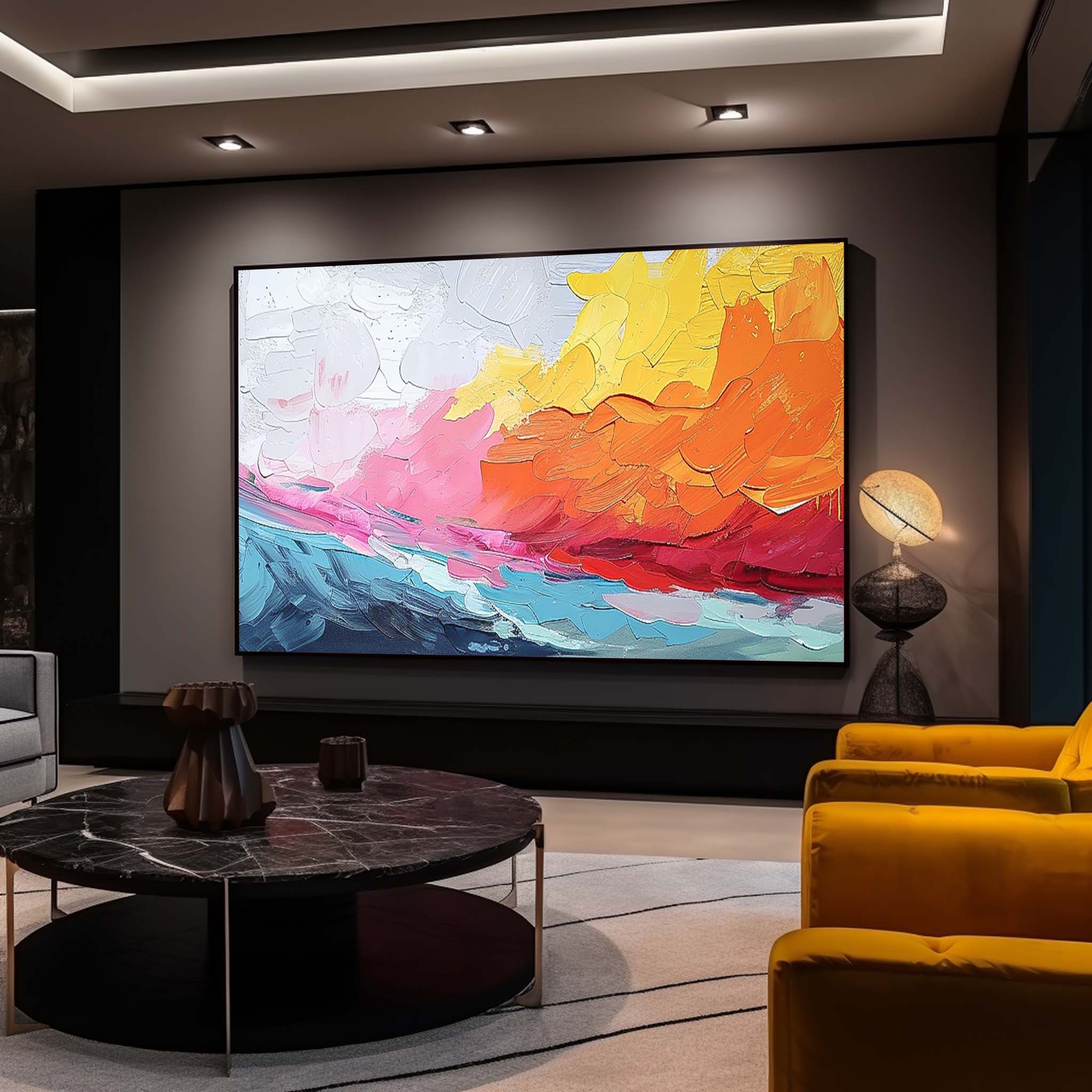 Wall Art Abstract Impasto Pop Painterly Raw