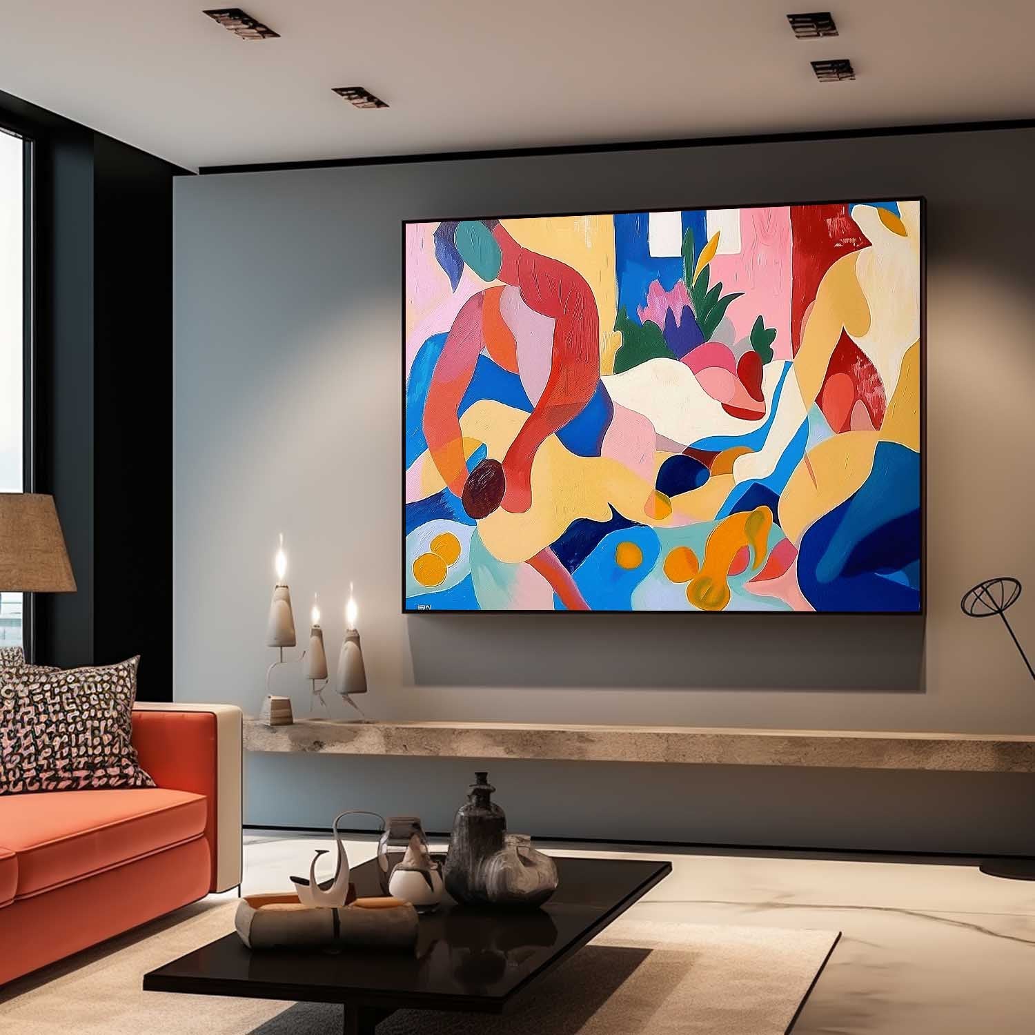 Wall Art Modern Abstract Vibrant Artistic