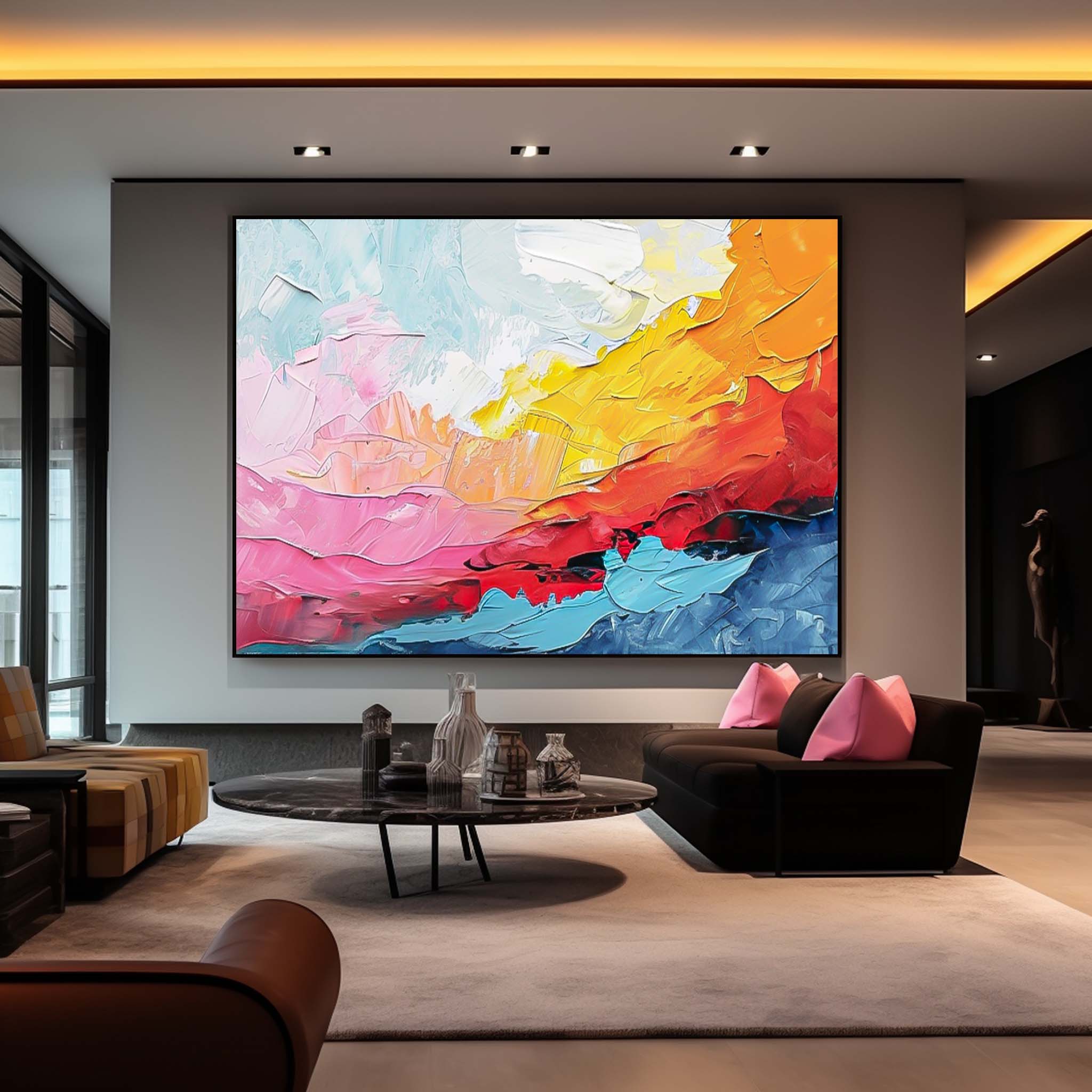 Wall Art Abstract Bold Color Pop Contemporary