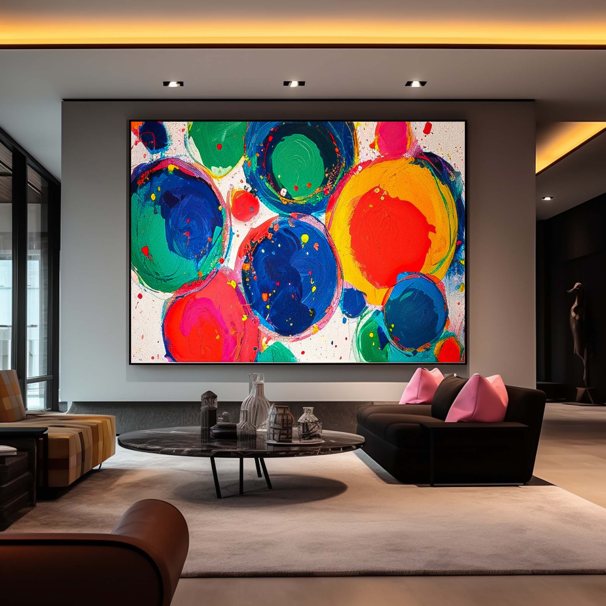 Wall Art Impasto Abstract Playful Painterly Cheerful