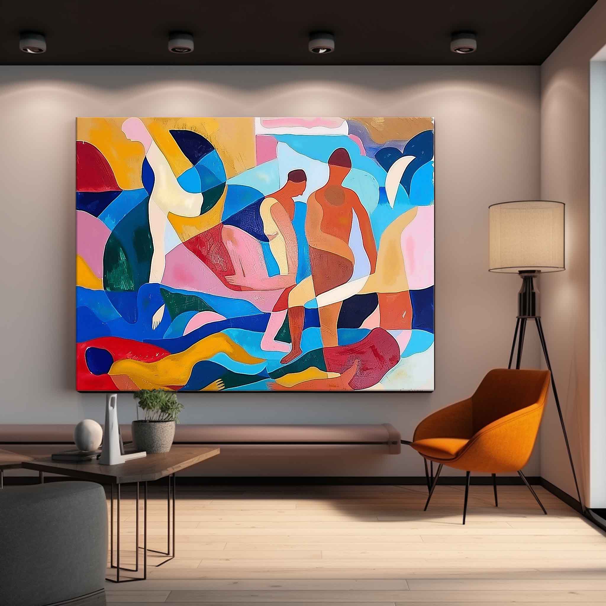 Wall Art Abstract Vibrant Geometric Modern