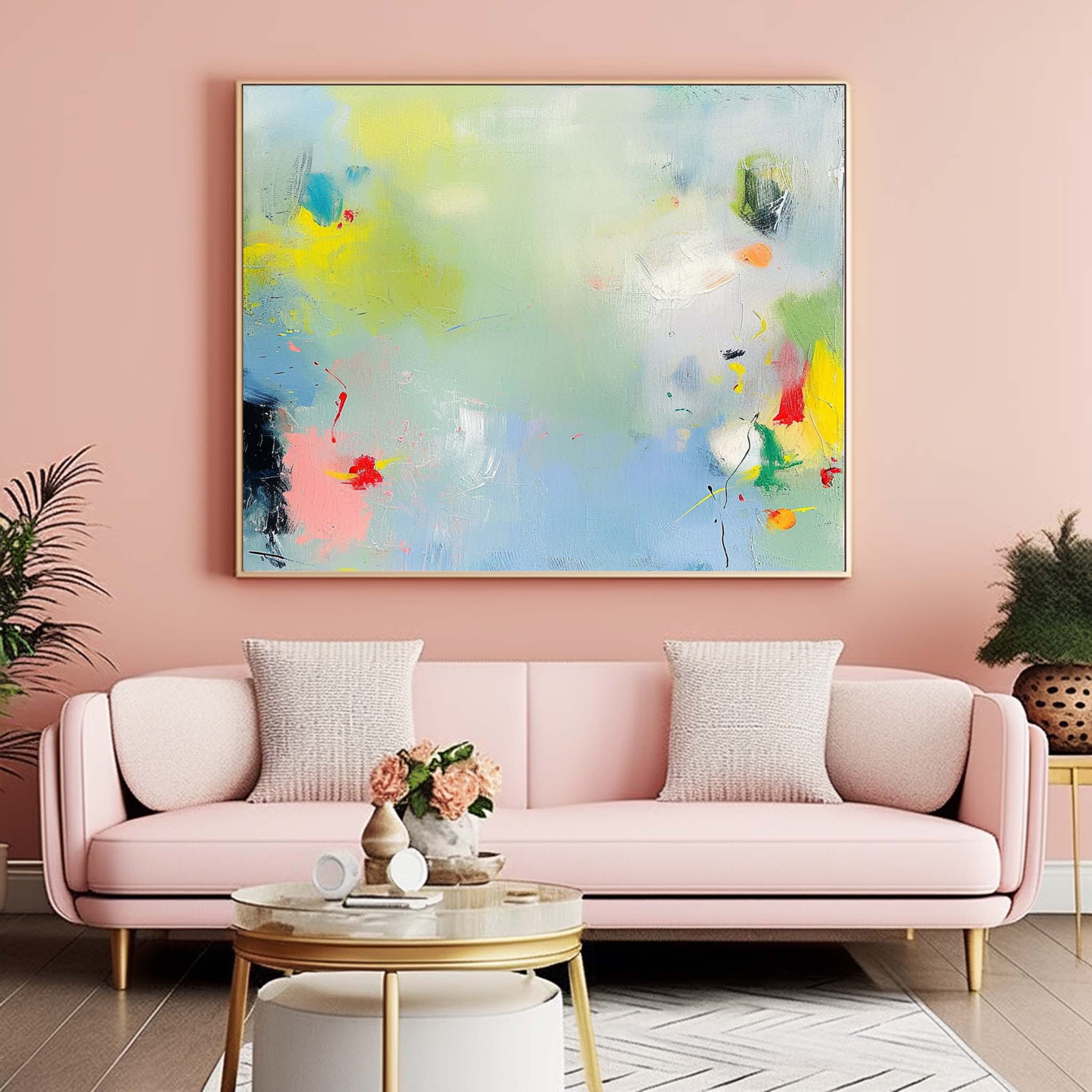 Wall Art Abstract Serene Calm Fresh Tone Decor