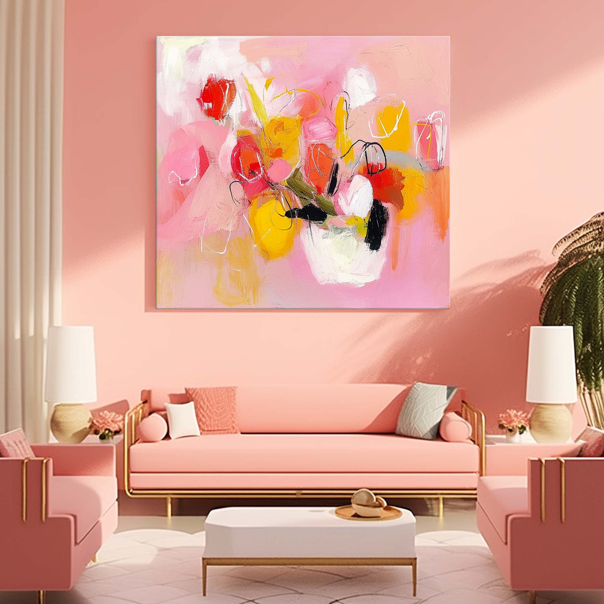 Abstract Canvas Art AB381 - Neutralighting