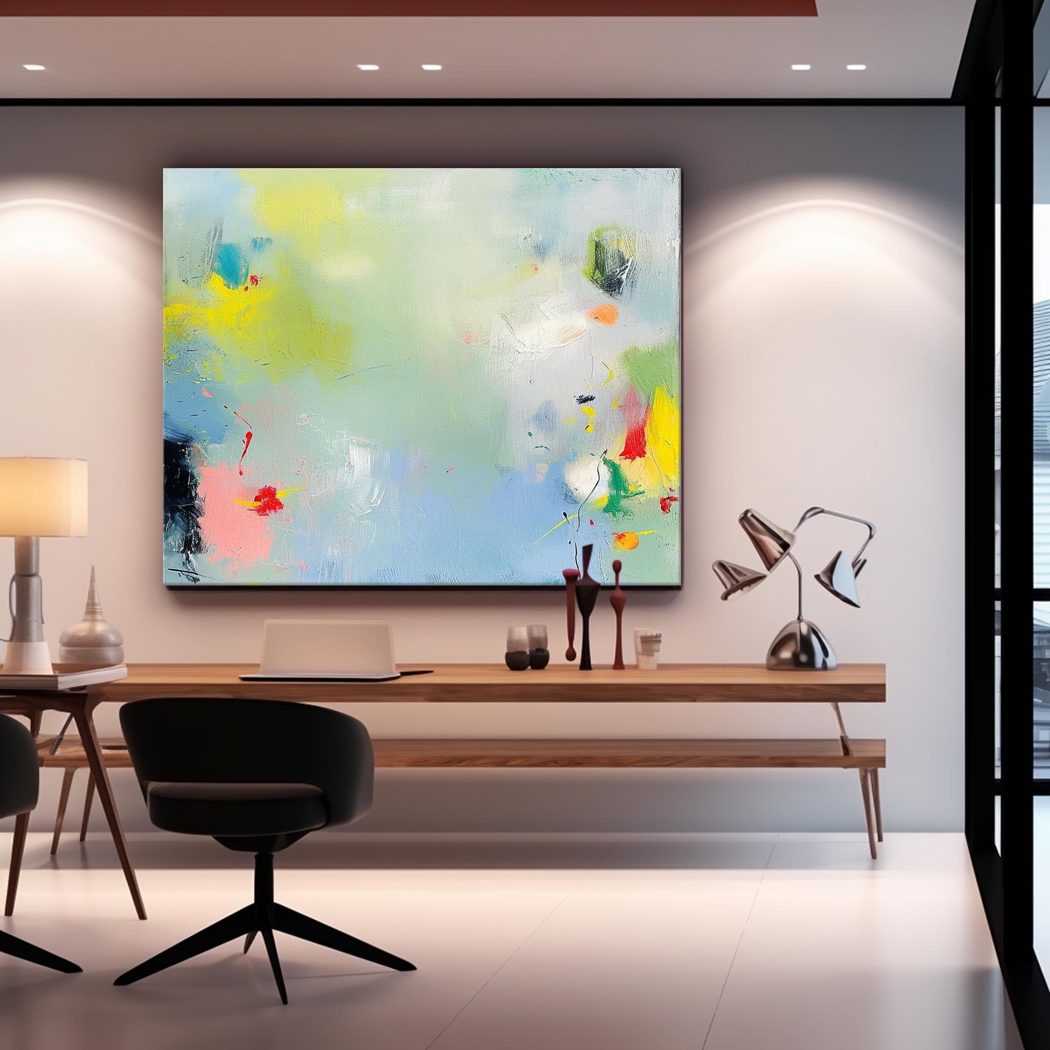 Wall Art Abstract Serene Calm Fresh Tone Decor