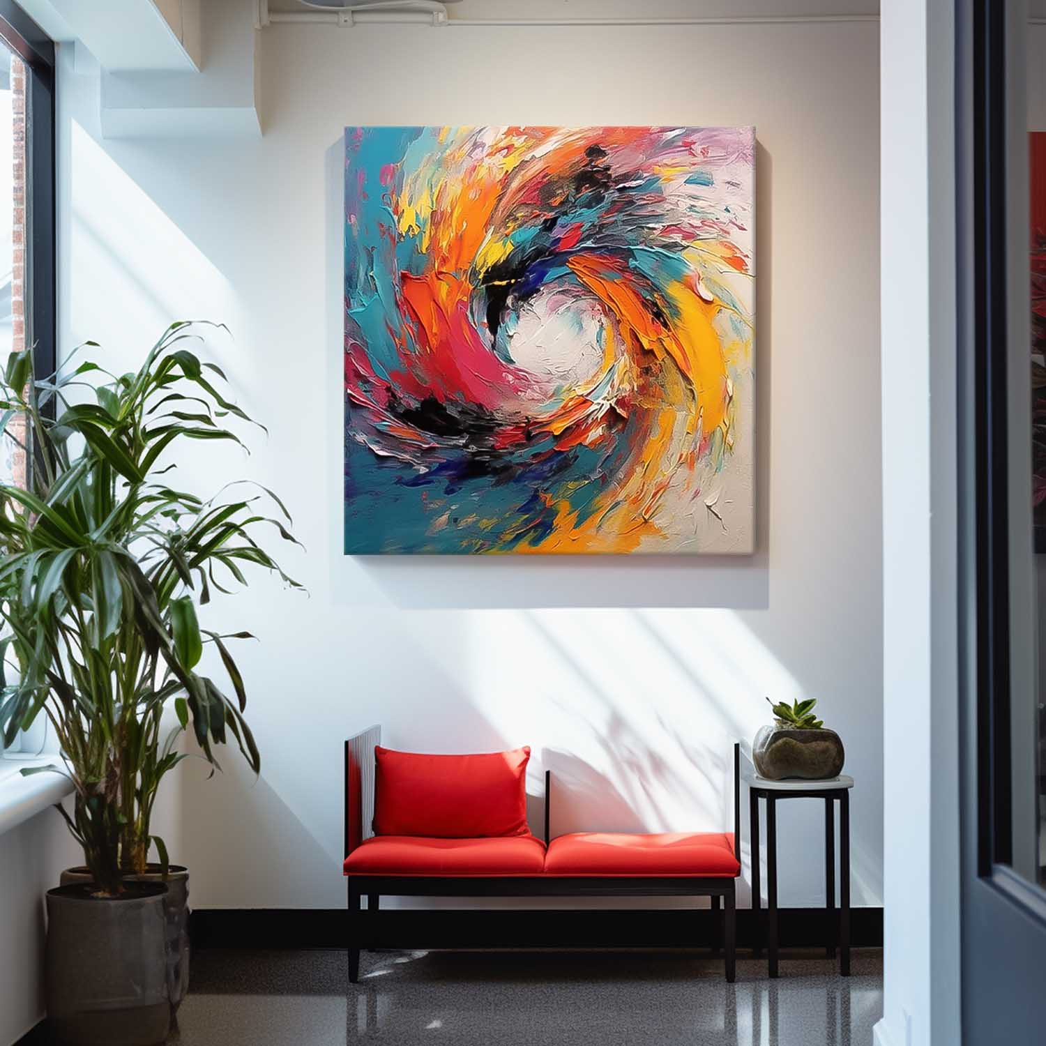 Wall Art Modern Abstract Impasto Cheerful