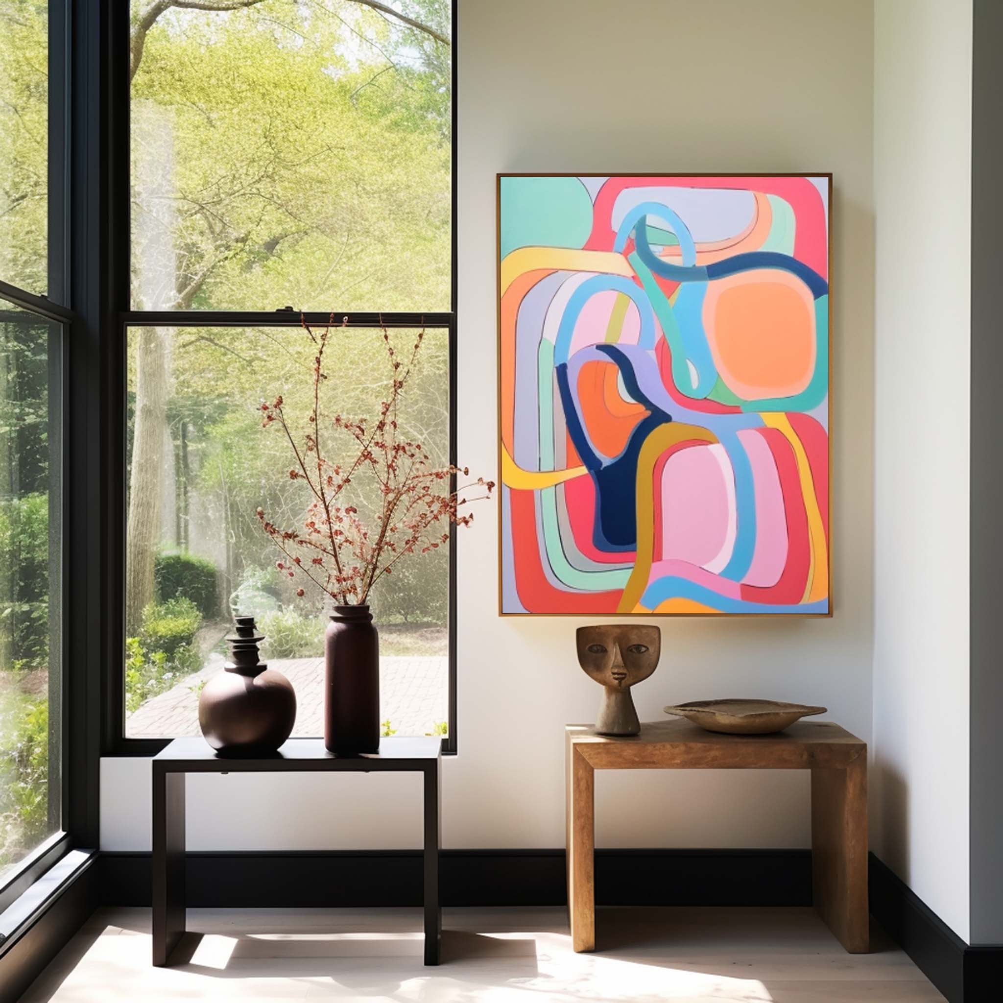 Wall Art Geometric Abstract Bauhaus Cheerful
