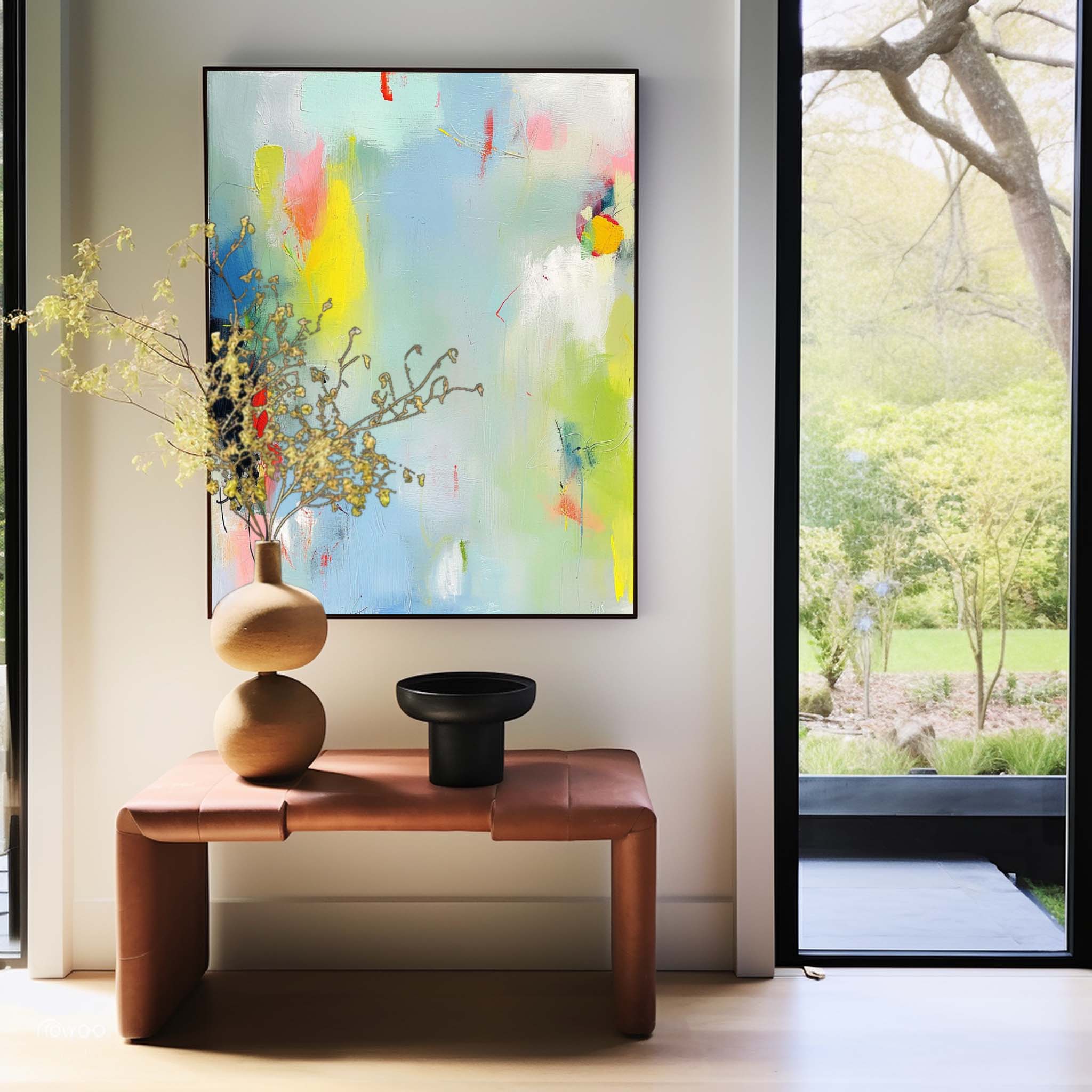 Wall Art Soft Fluid Wash Abstract Painterly