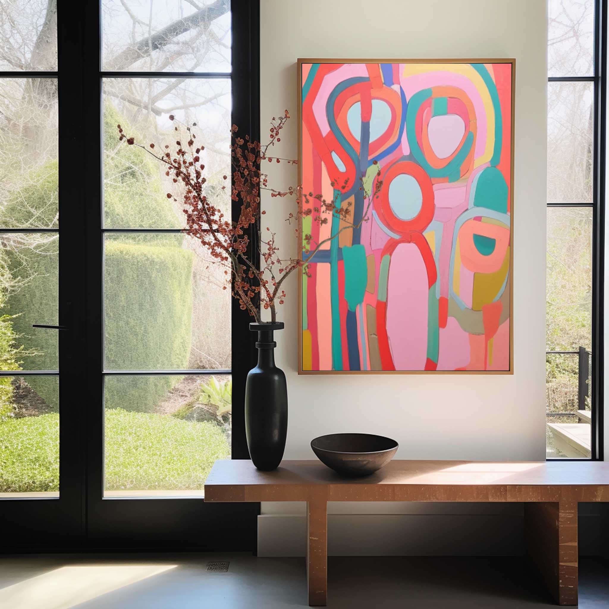 Wall Art Abstract Playful Cheerful Modern