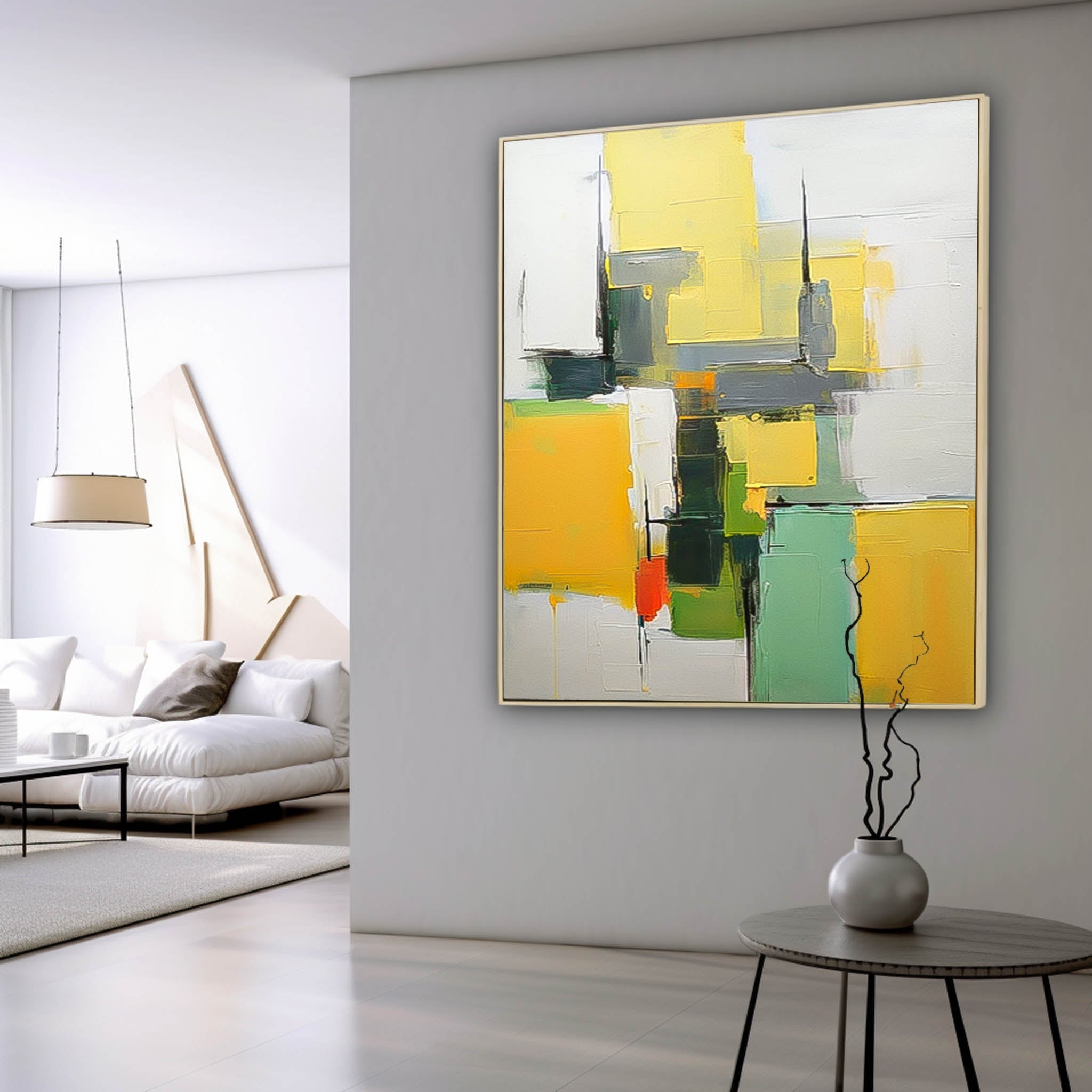 Wall Art Dynamic Abstract Vibrant Impasto