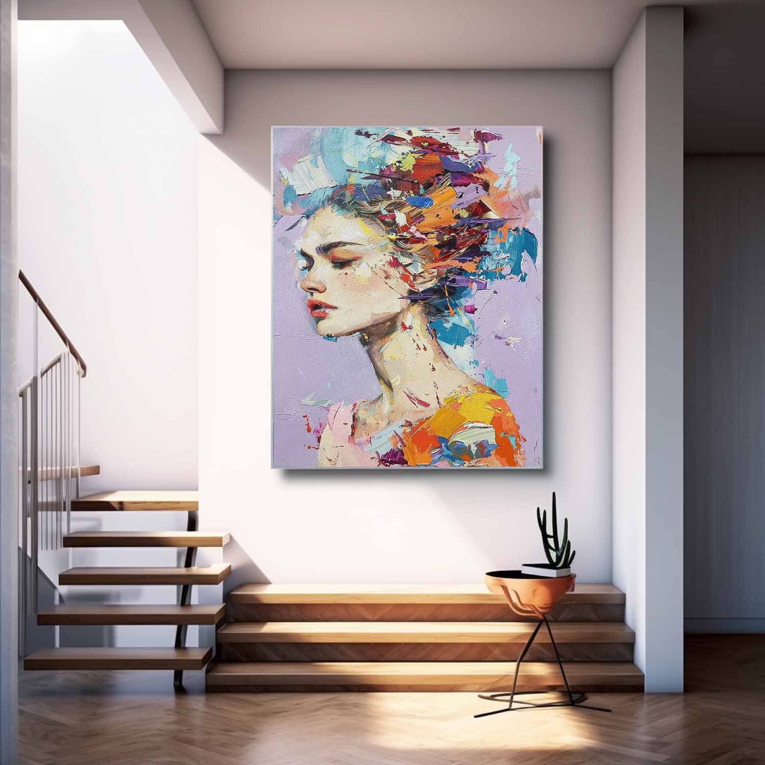 Wall Art Impasto People Modern Abstract