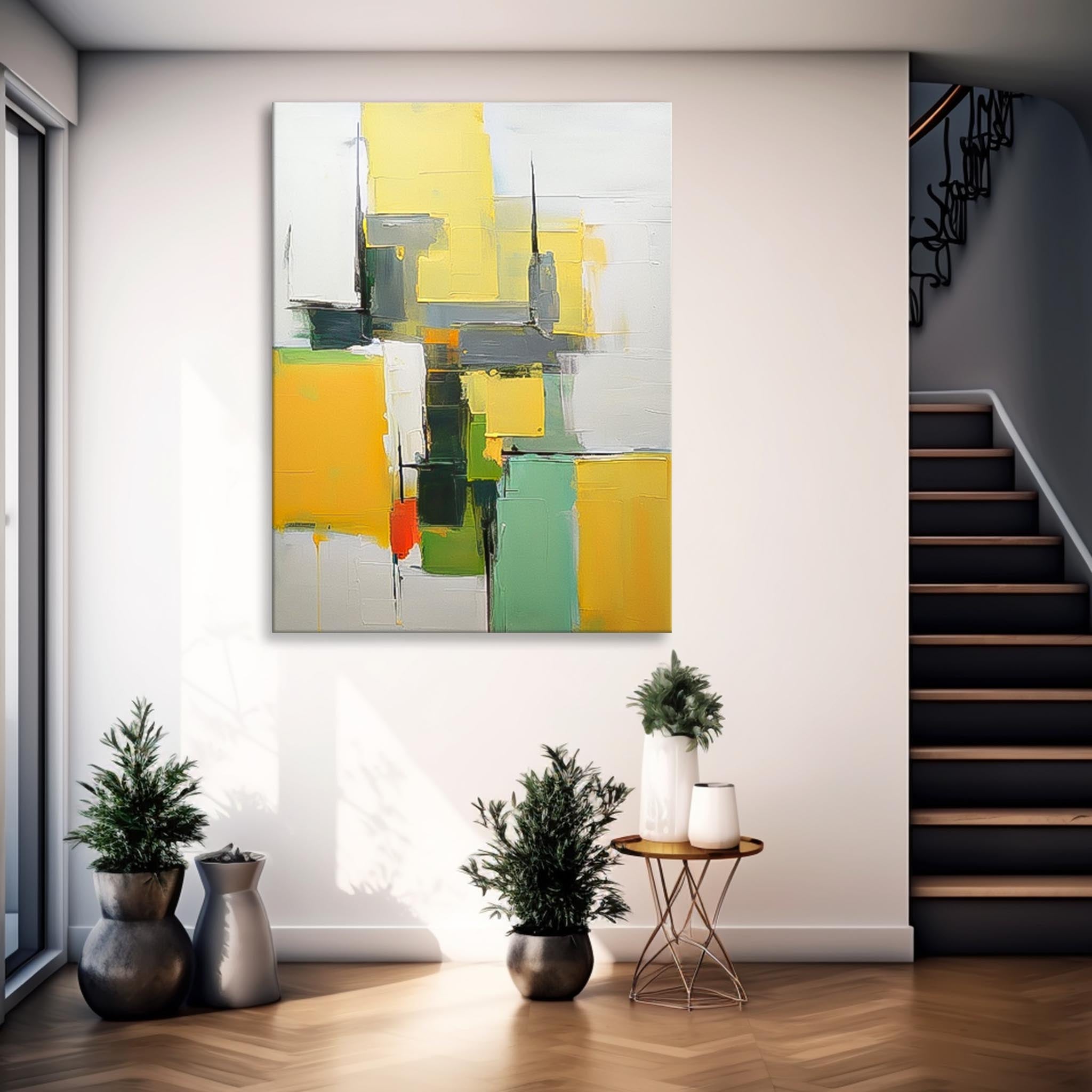 Wall Art Dynamic Abstract Vibrant Impasto