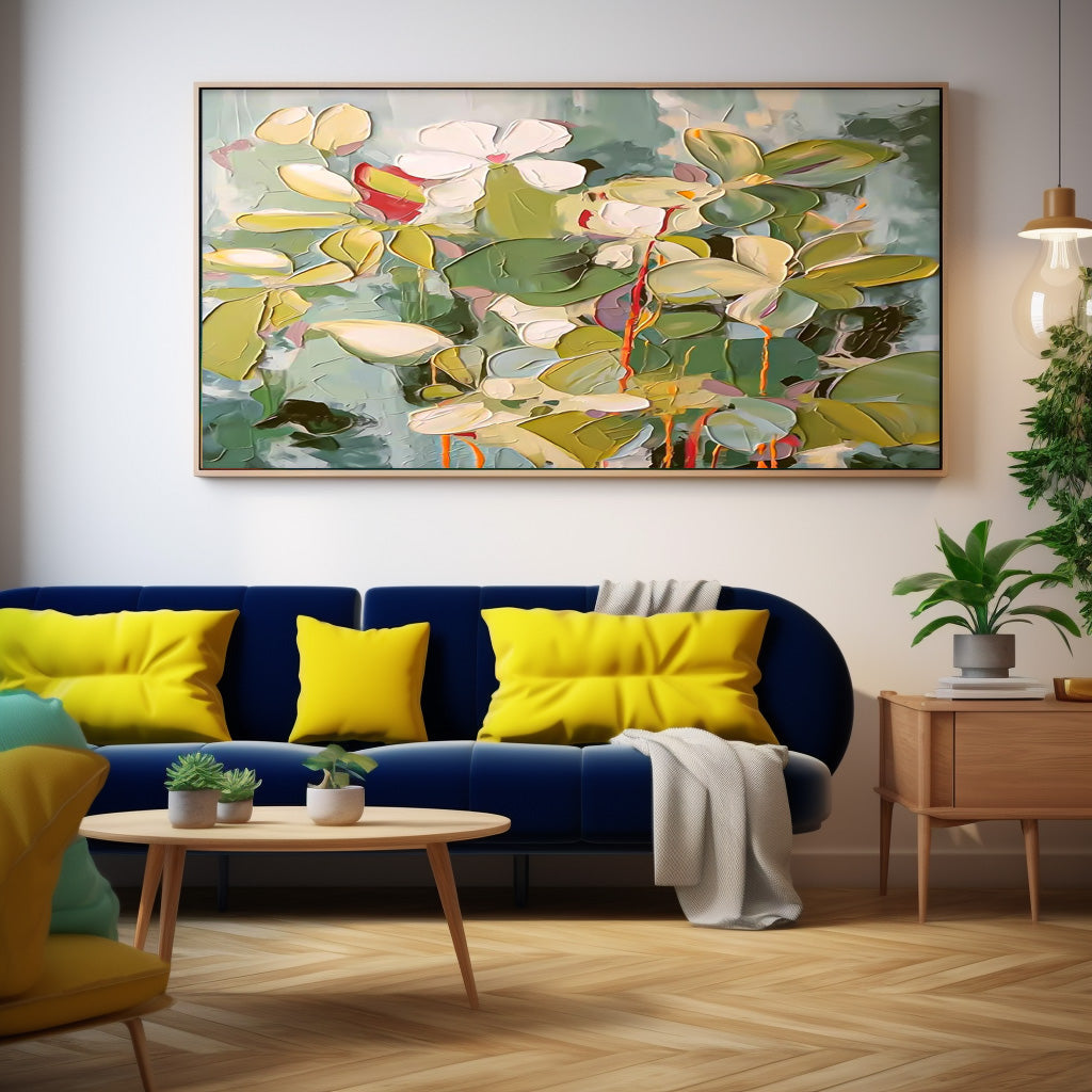 Wall Art Impasto Flower Expressionist Layer Oriental