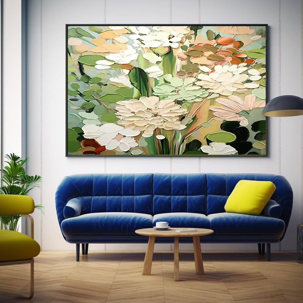Wall Art Impasto Soft Tone Wild Floral