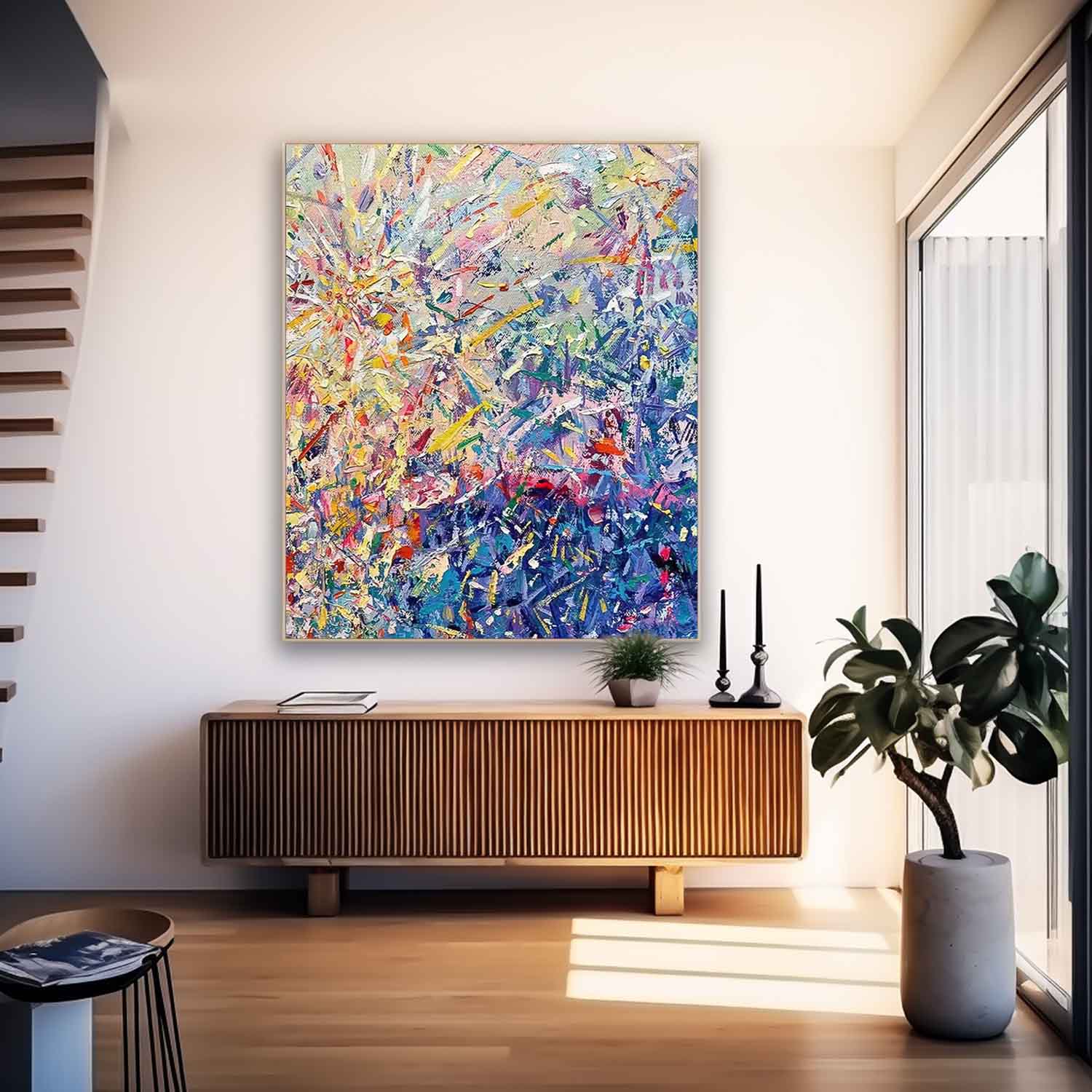 Wall Art Impasto Flower Cluster Modern Abstract