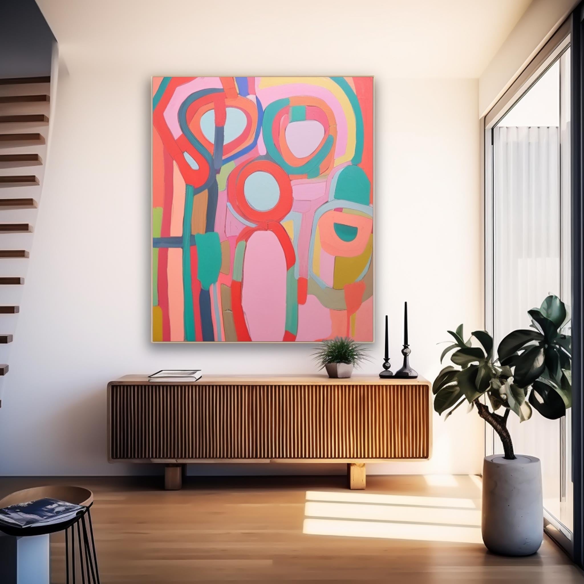 Wall Art Abstract Playful Cheerful Modern