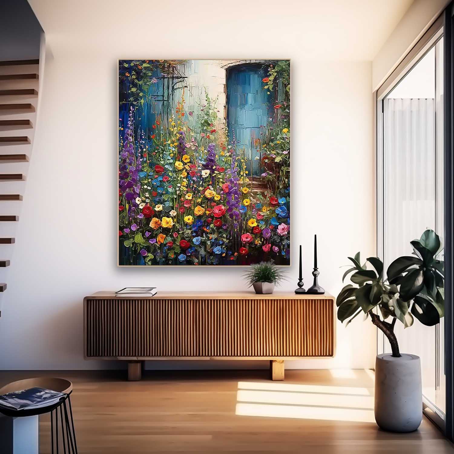 Wall Art Serene Flower Botanical Painterly Elegant