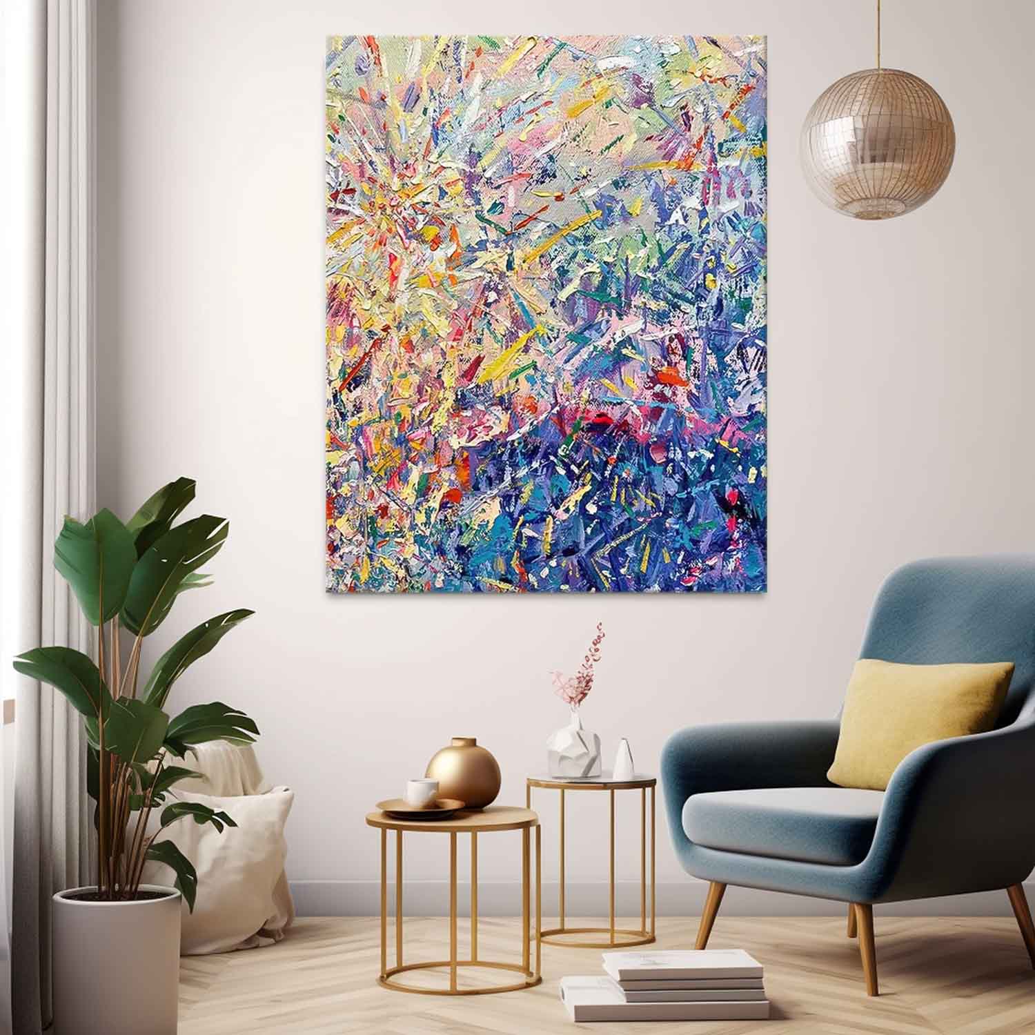 Wall Art Impasto Flower Cluster Modern Abstract