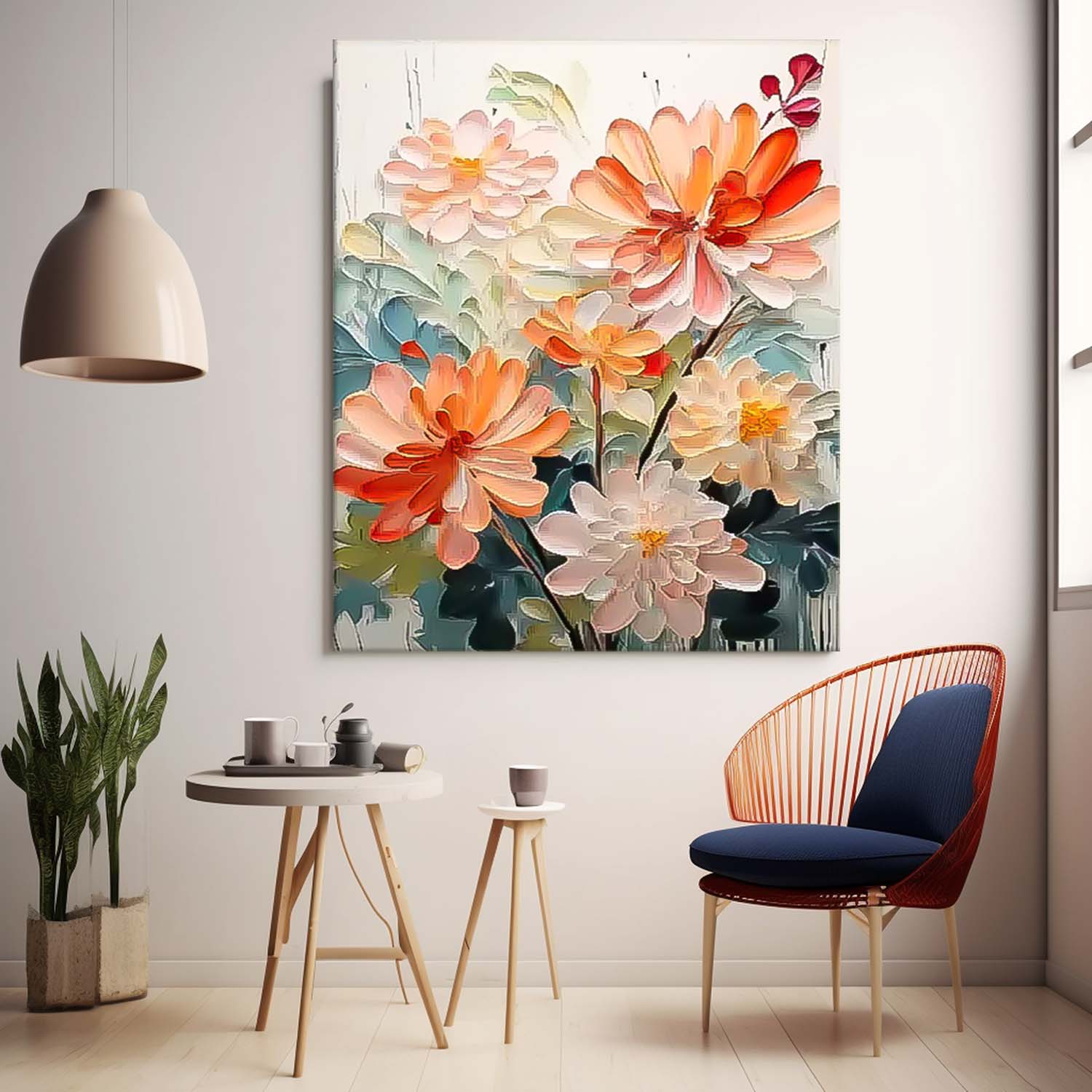 Wall Art Dahlia Flower Still Life Vibrant