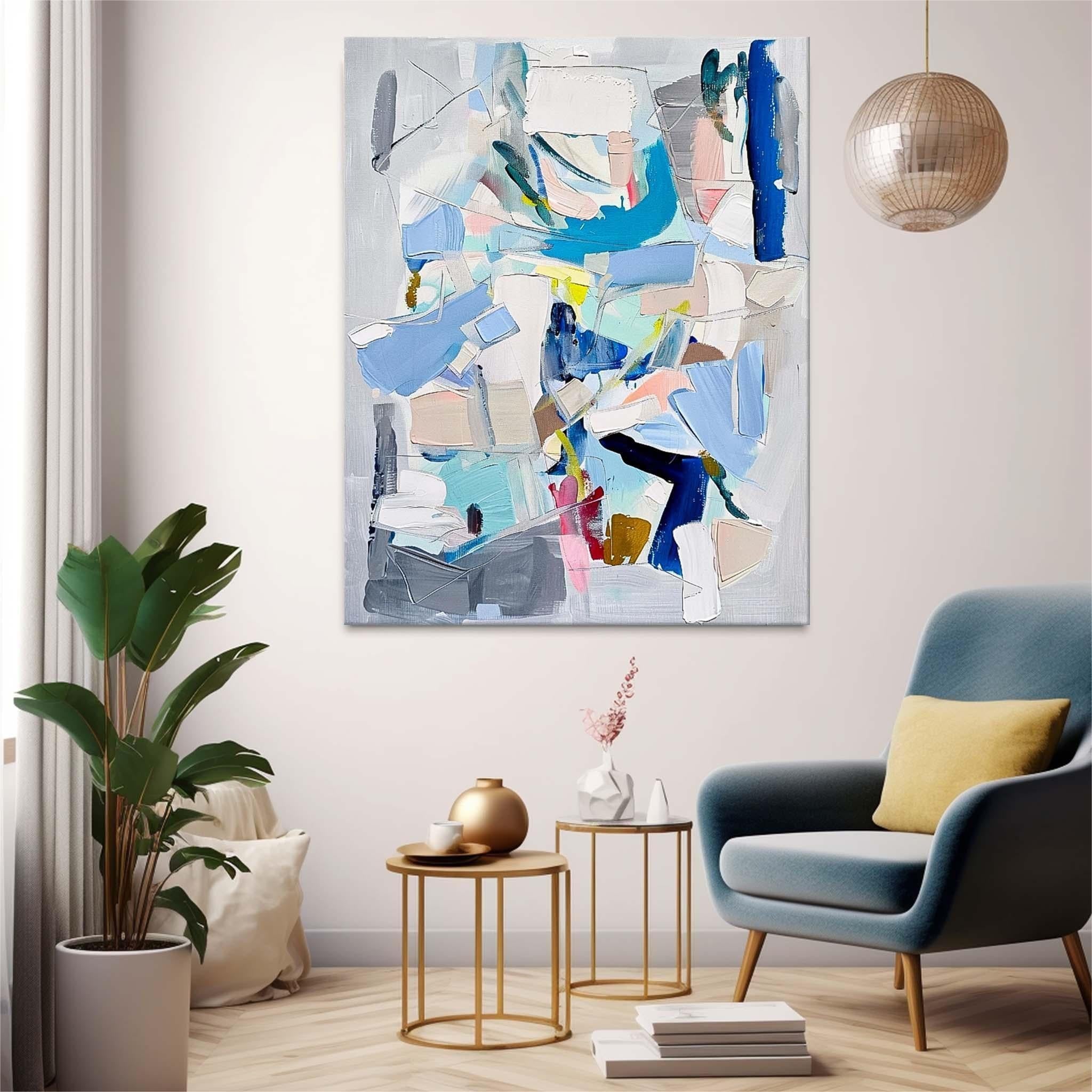 Wall Art Vibrant Impasto Abstract Minimalist