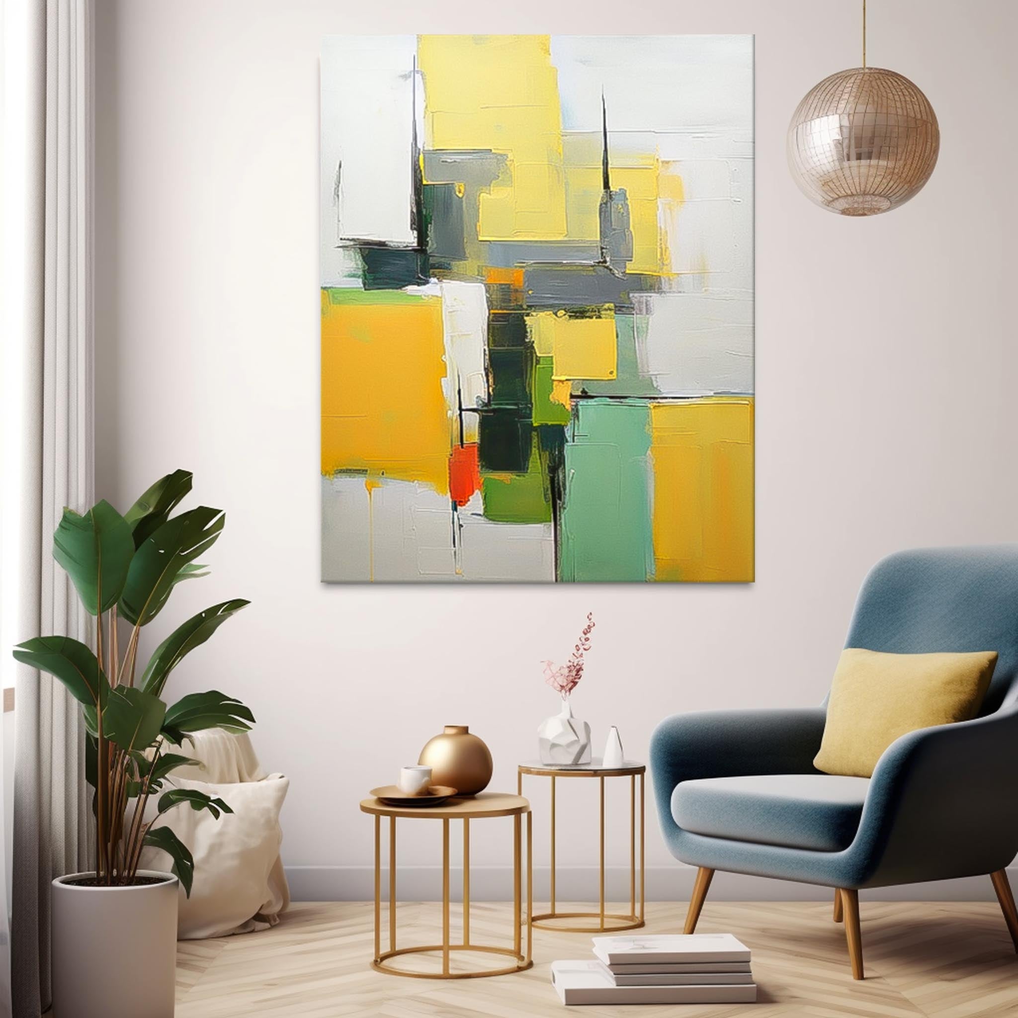 Wall Art Dynamic Abstract Vibrant Impasto