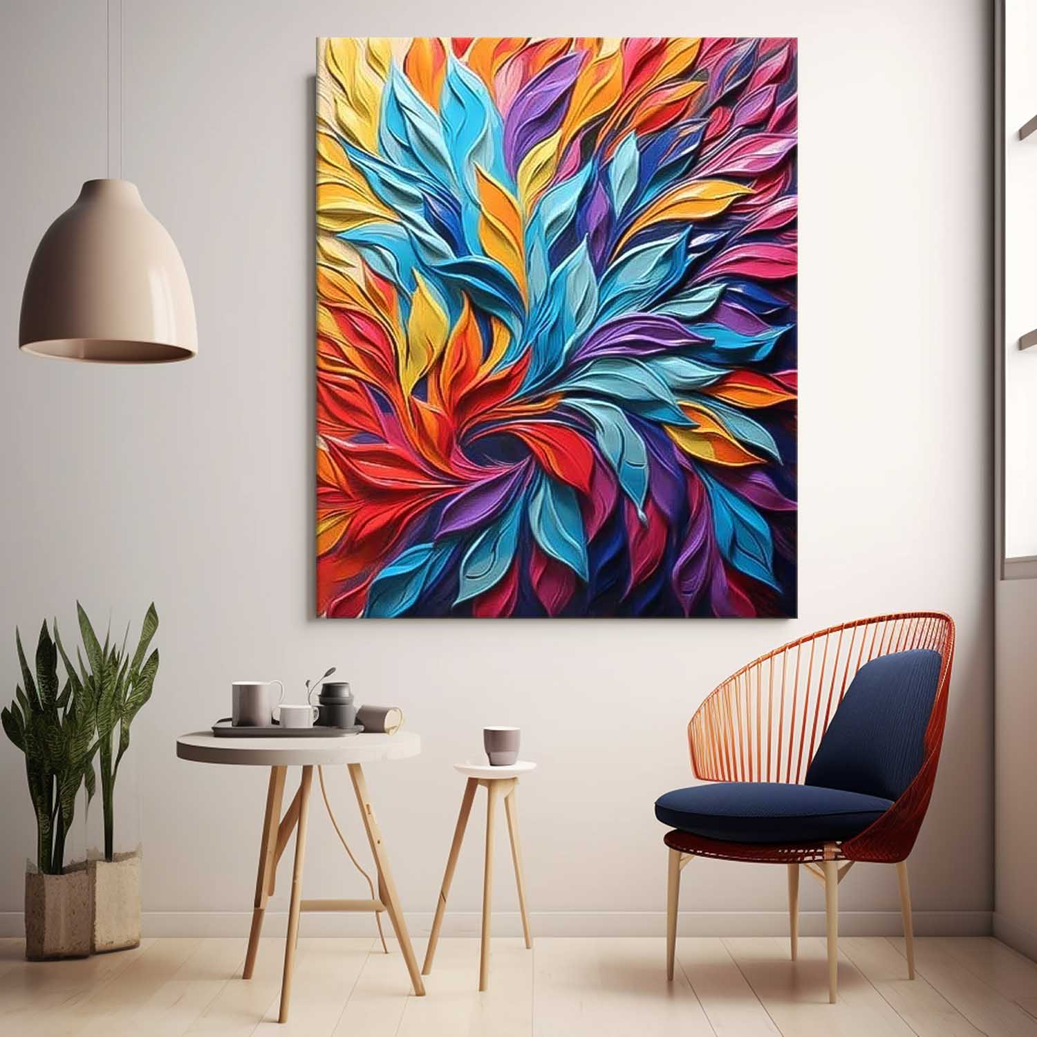 Wall Art Impasto Abstract Swirling Energetic