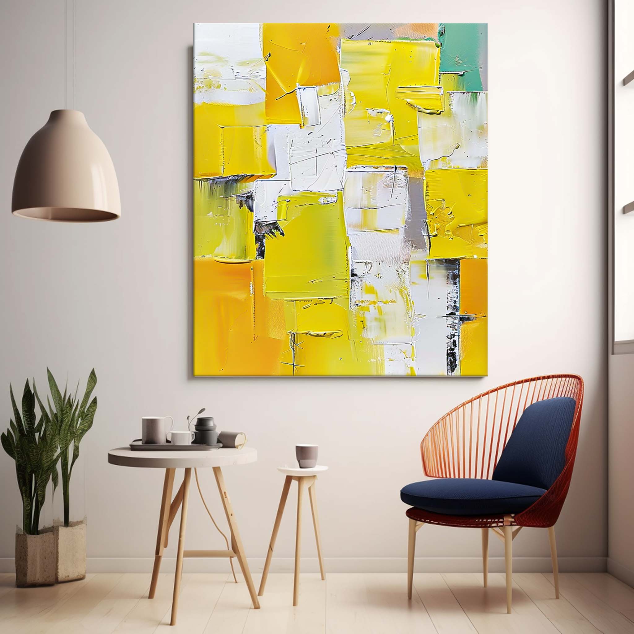 Wall Art Dynamic Abstract Bold Color Pop Decor