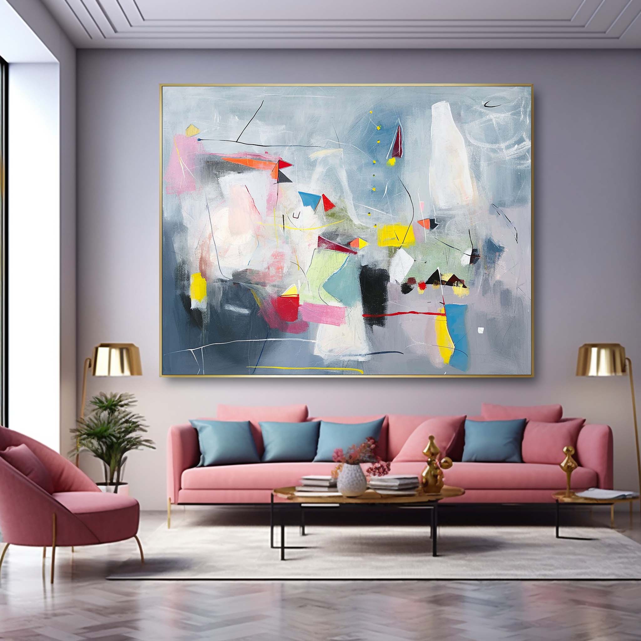 Abstract Canvas Art AB431 - Neutralighting